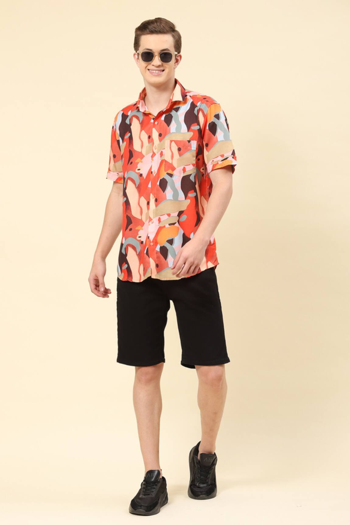 Soniya G Cotton Geometric Print Shirt