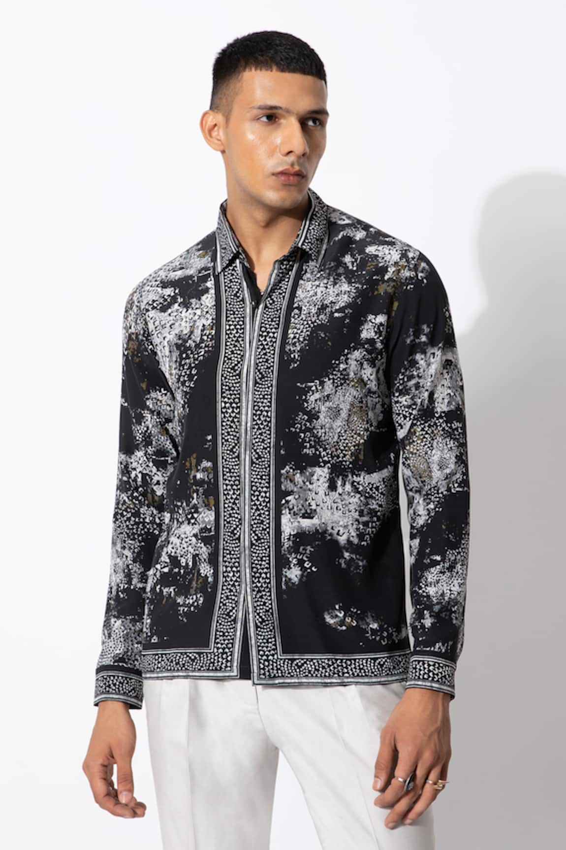 Rohit Gandhi + Rahul Khanna Flamboyant Supernova Box Print Shirt 