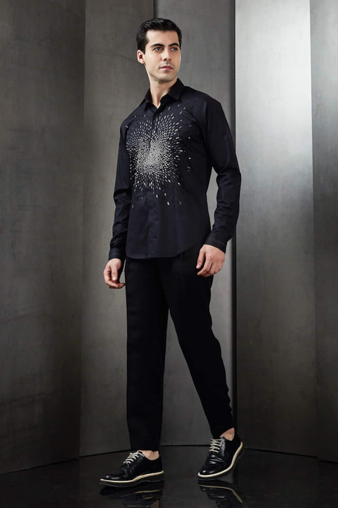 Rohit Gandhi + Rahul Khanna Cotton Stardust Pattern Shirt