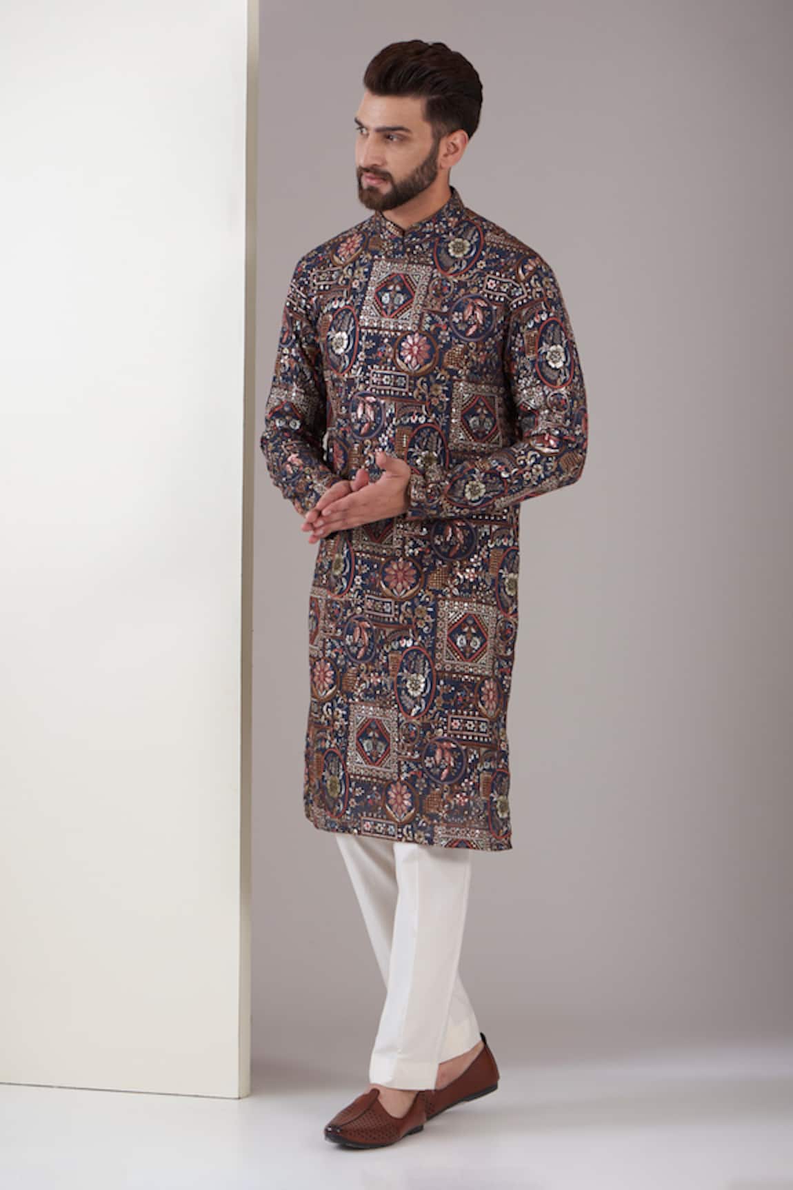 Kasbah Flower Embroidered Kurta 