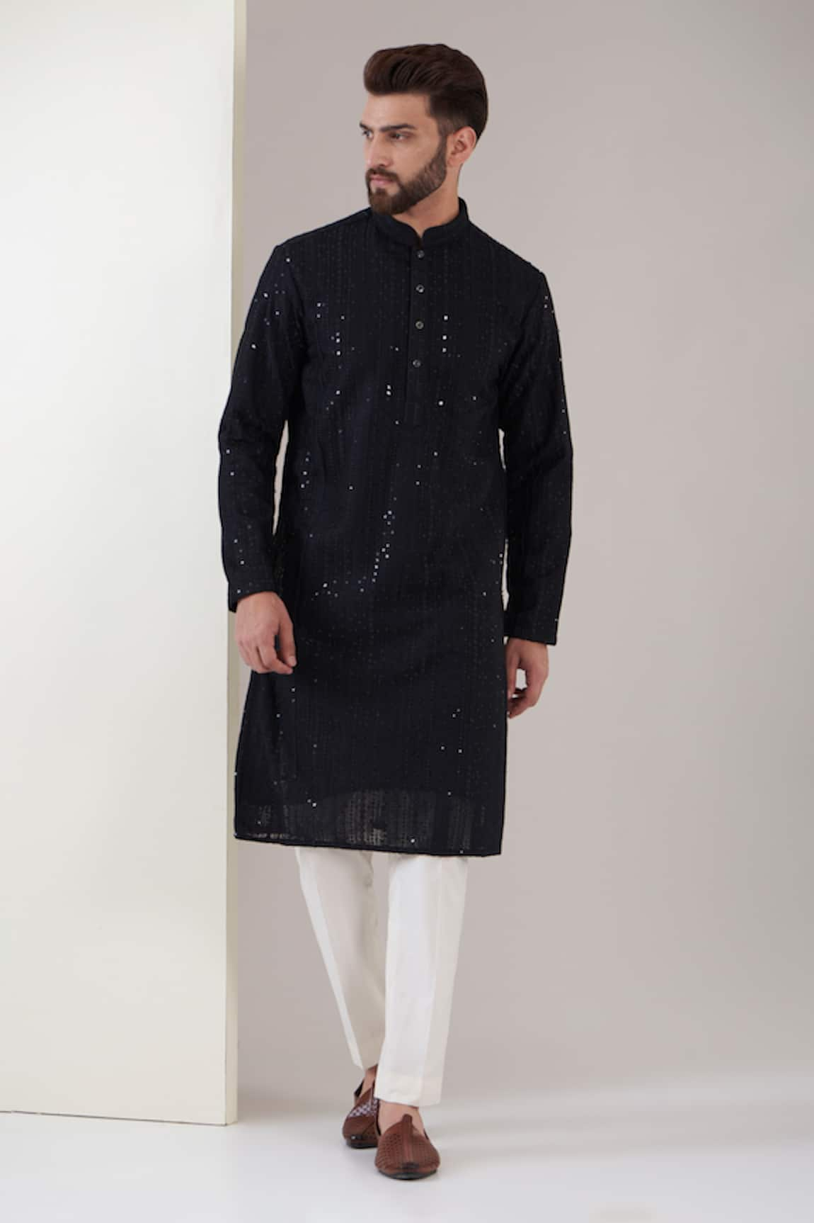 Kasbah Full Sleeve Sequin Embroidered Kurta