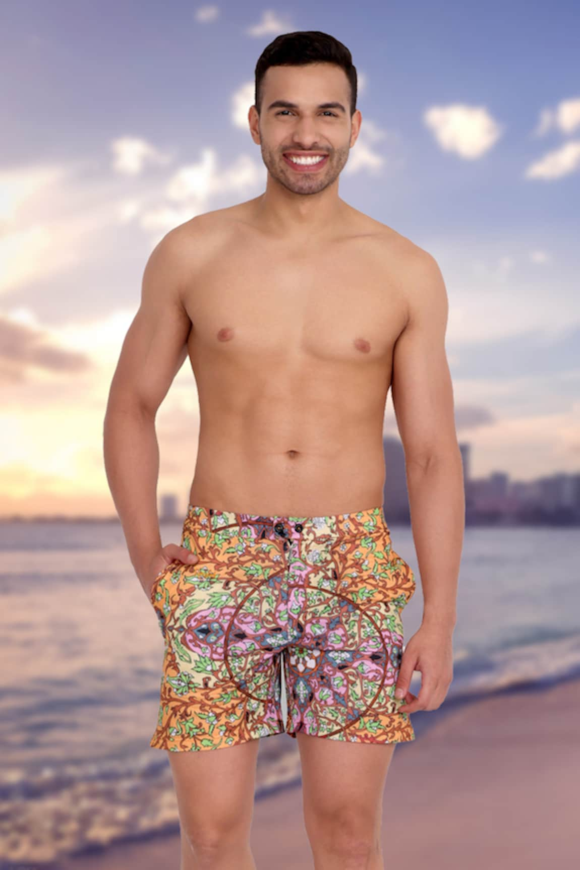 Rey&I Tangier Flower Print Swim Shorts