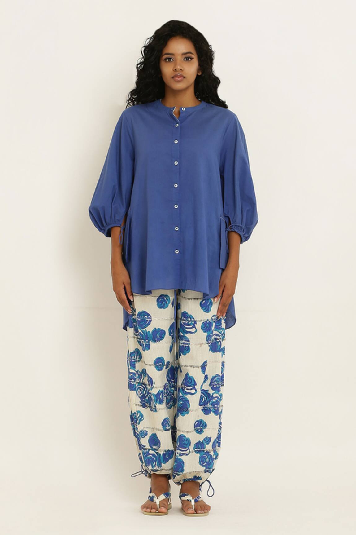 KUSMI Cotton Puff Sleeve Shirt 