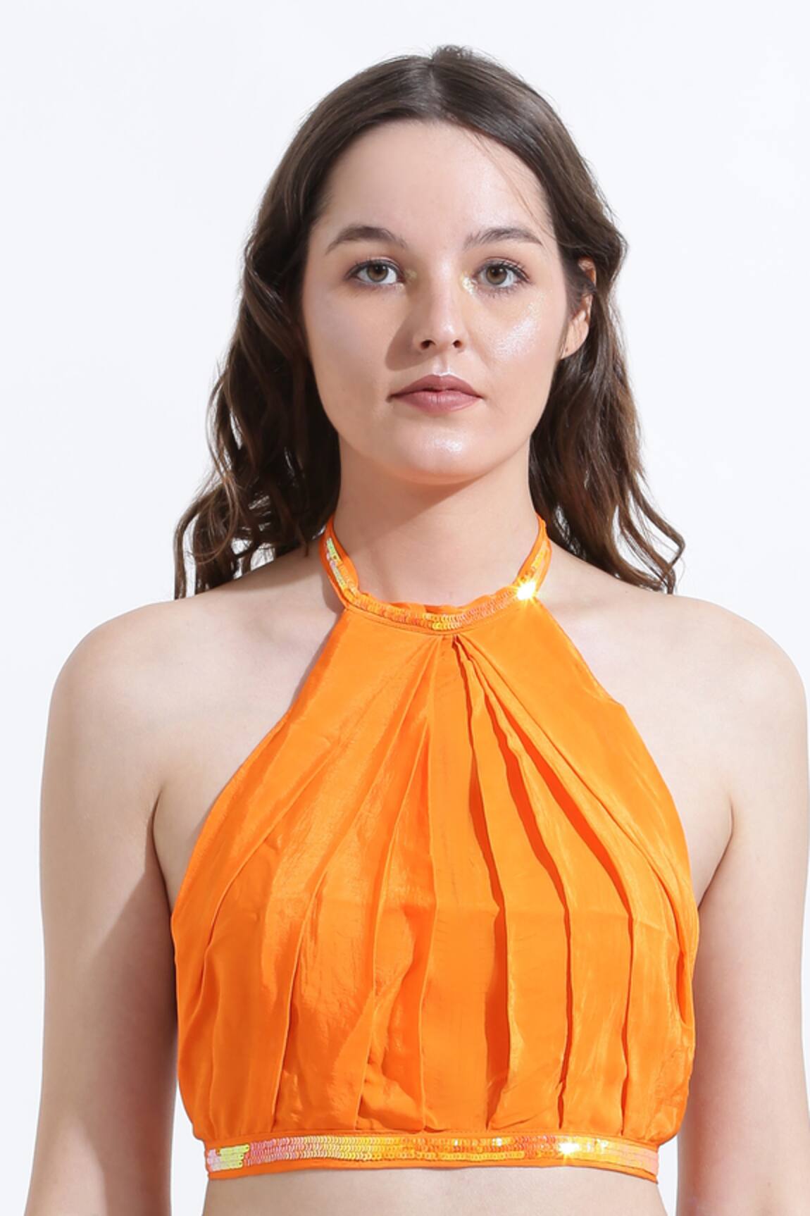 KUSMI Halter Neck Saree Blouse