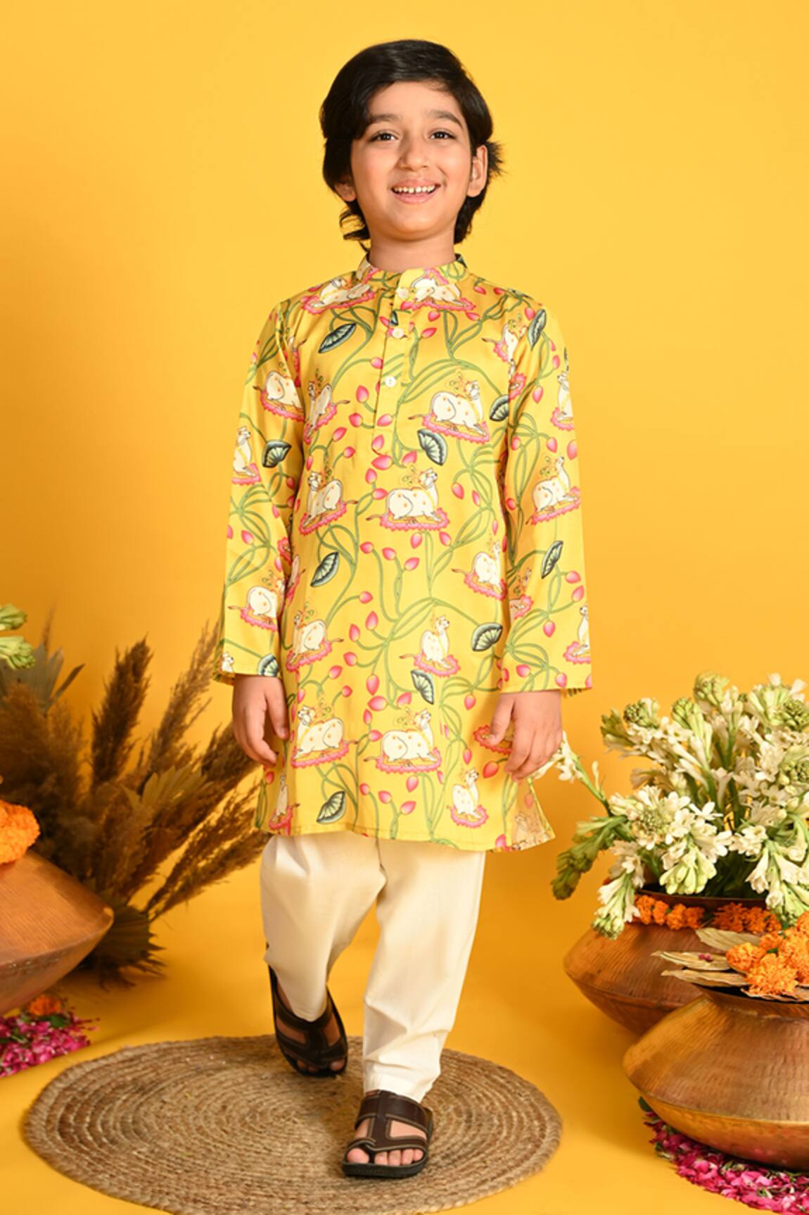 Saka Designs Animal Print Kurta Set