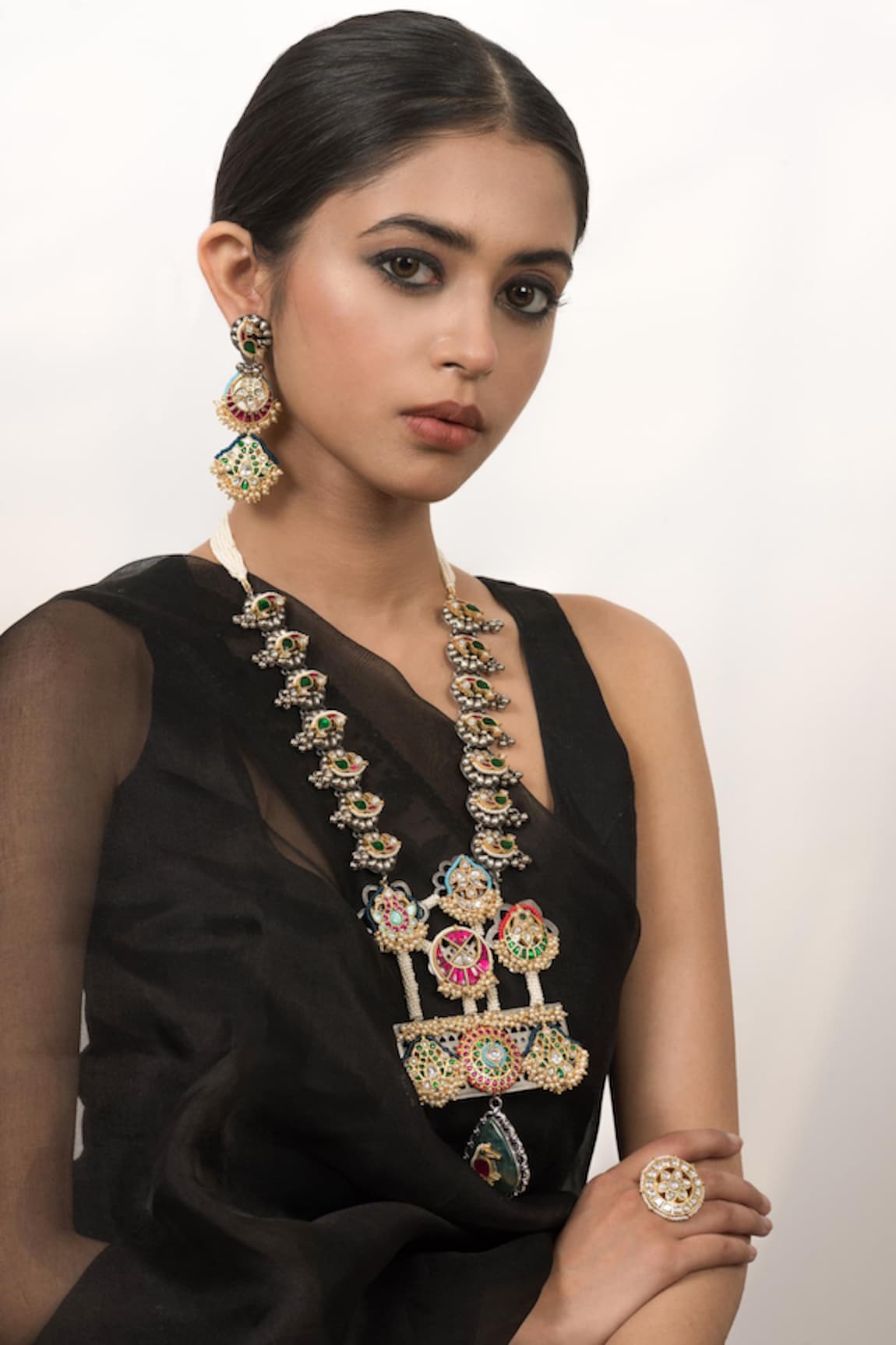 Zevar King Jadau Kundan Embellished Handmade Necklace Set