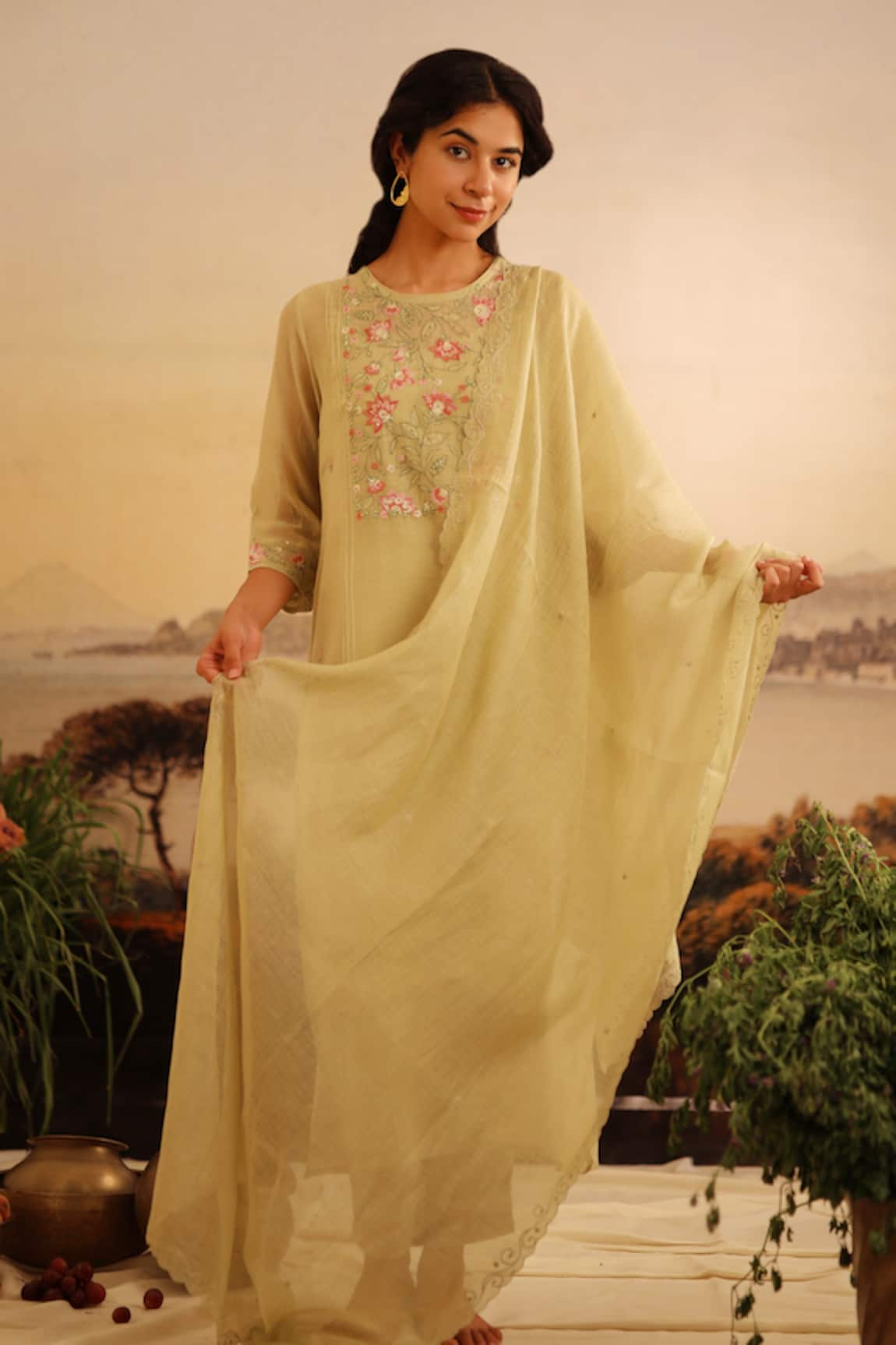 TATWA Handloom Chanderi Dupatta