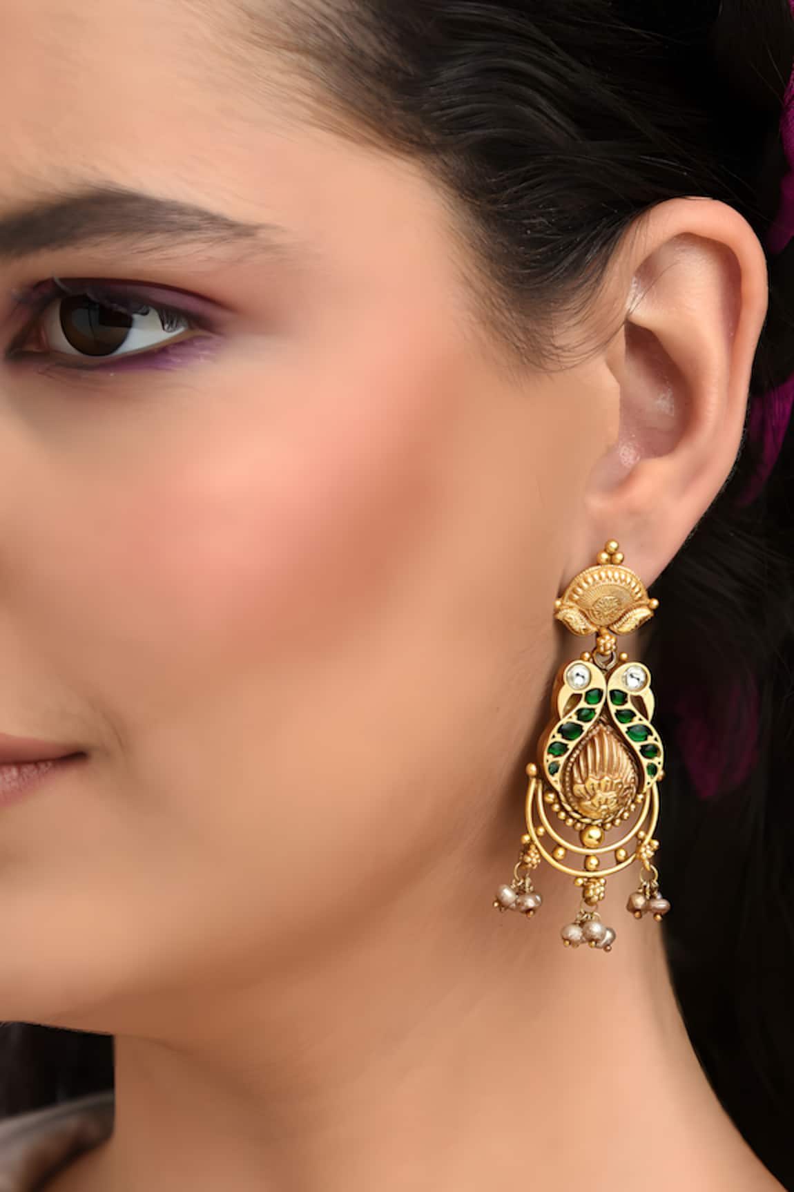Mero Jewellery Kundan Handcrafted Dangler Earrings