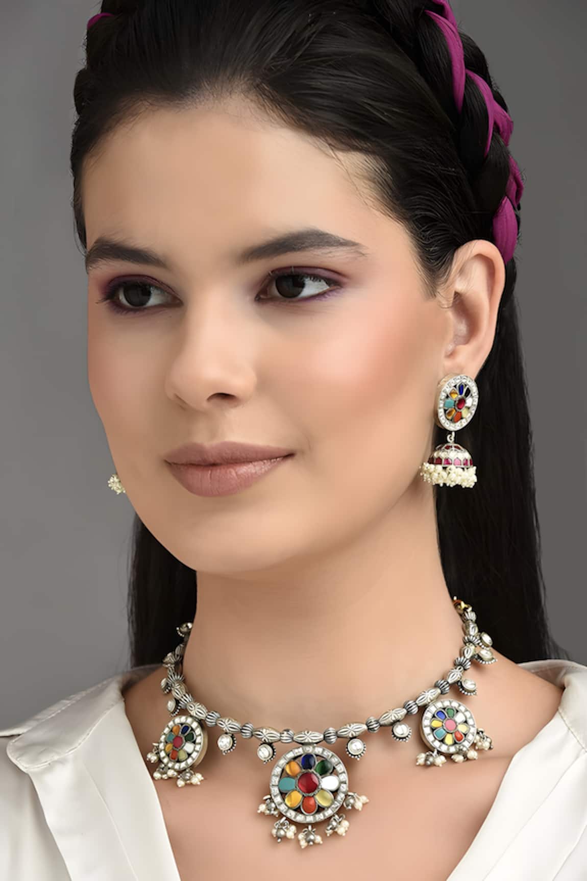 Mero Jewellery Kundan & Beads Handcrafted Choker Necklace Set