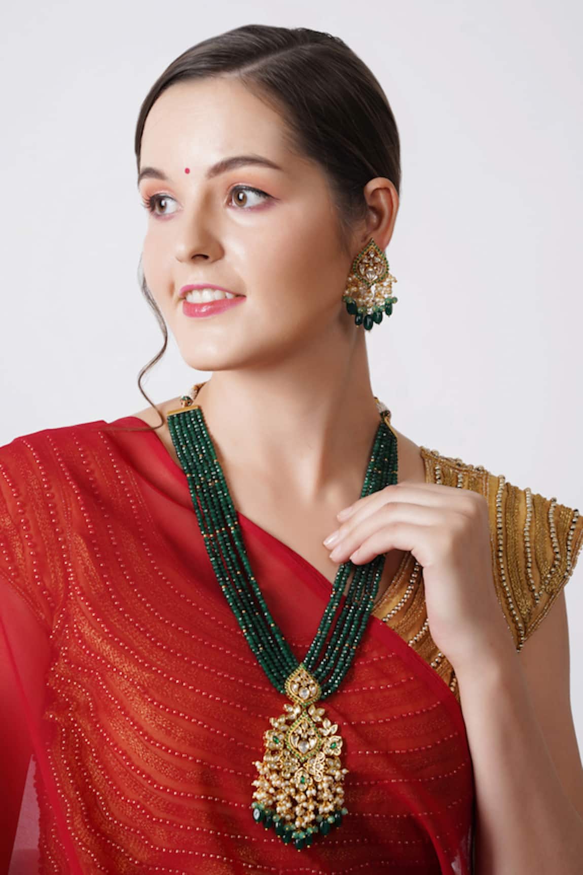 Chhavi's Jewels Kundan Long Necklace Set