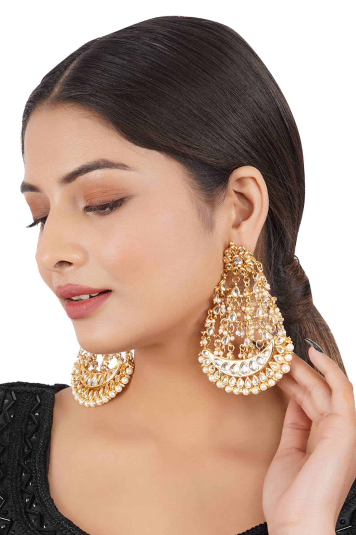 ChhavI'S Jewels Bead Drop Dangler Earrings 