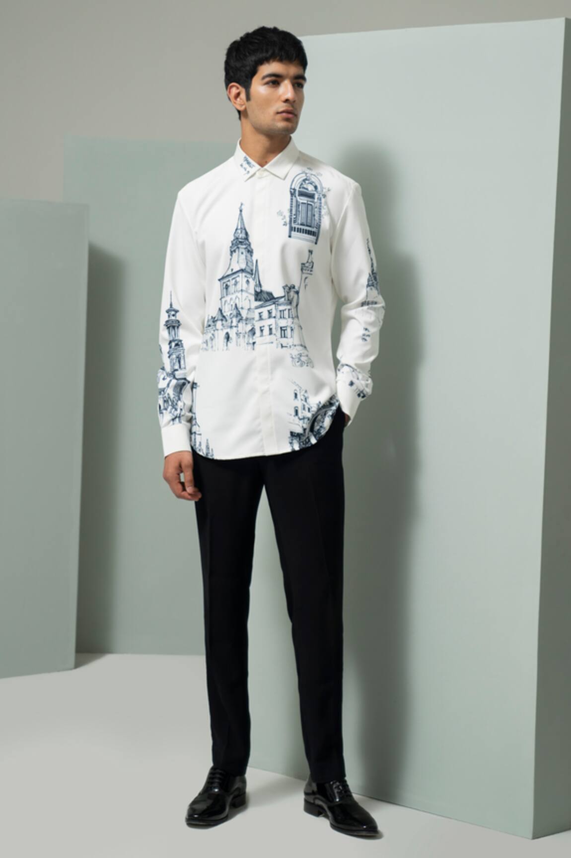 Varun Chakkilam Vintage Monument Print Shirt