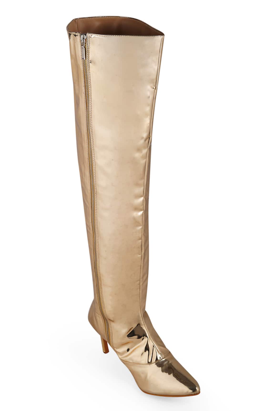 Zori World Queen Zip Up Metallic Boots