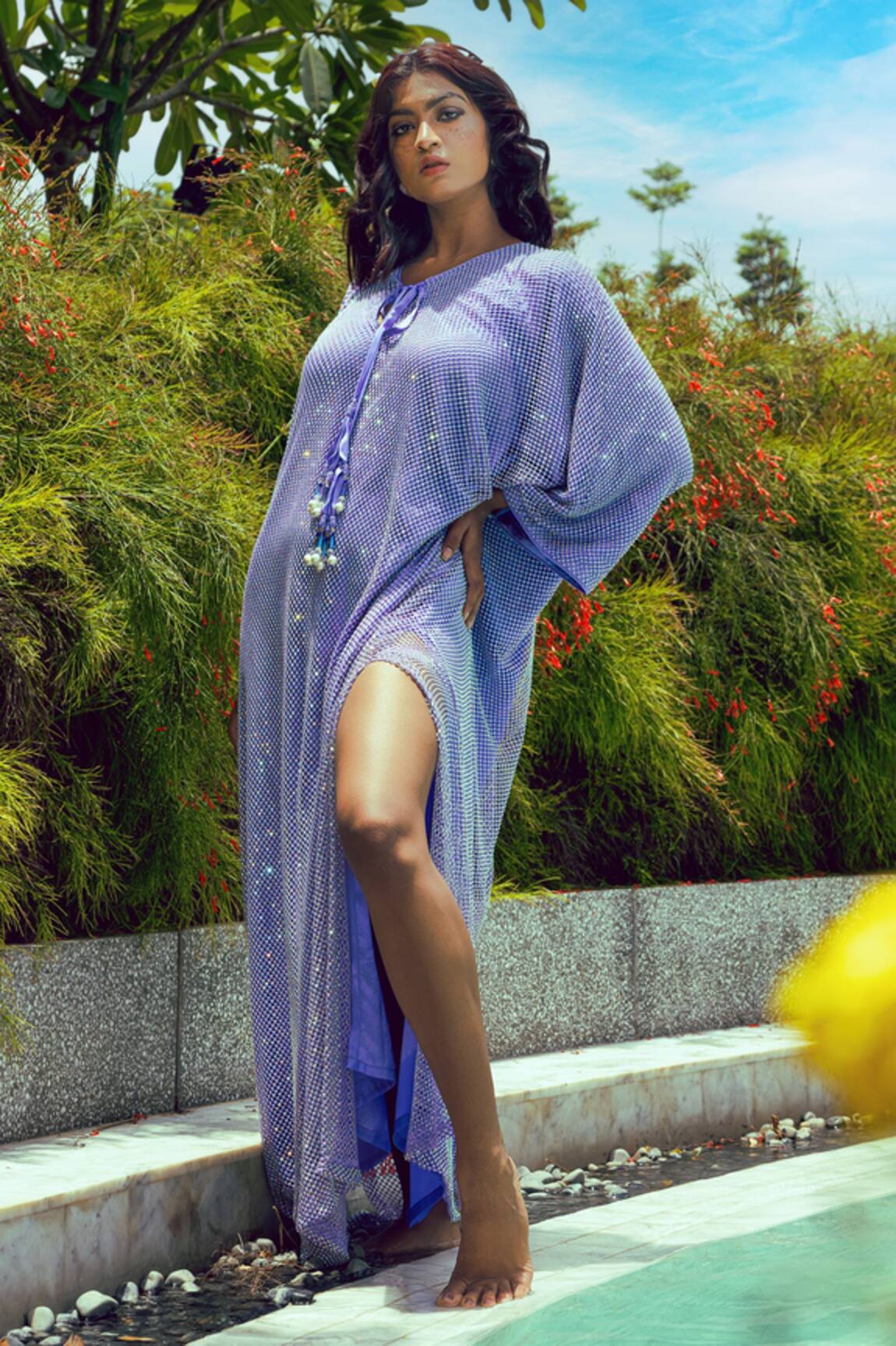 Nitya Bajaj Crystal Embroidered Kaftan 