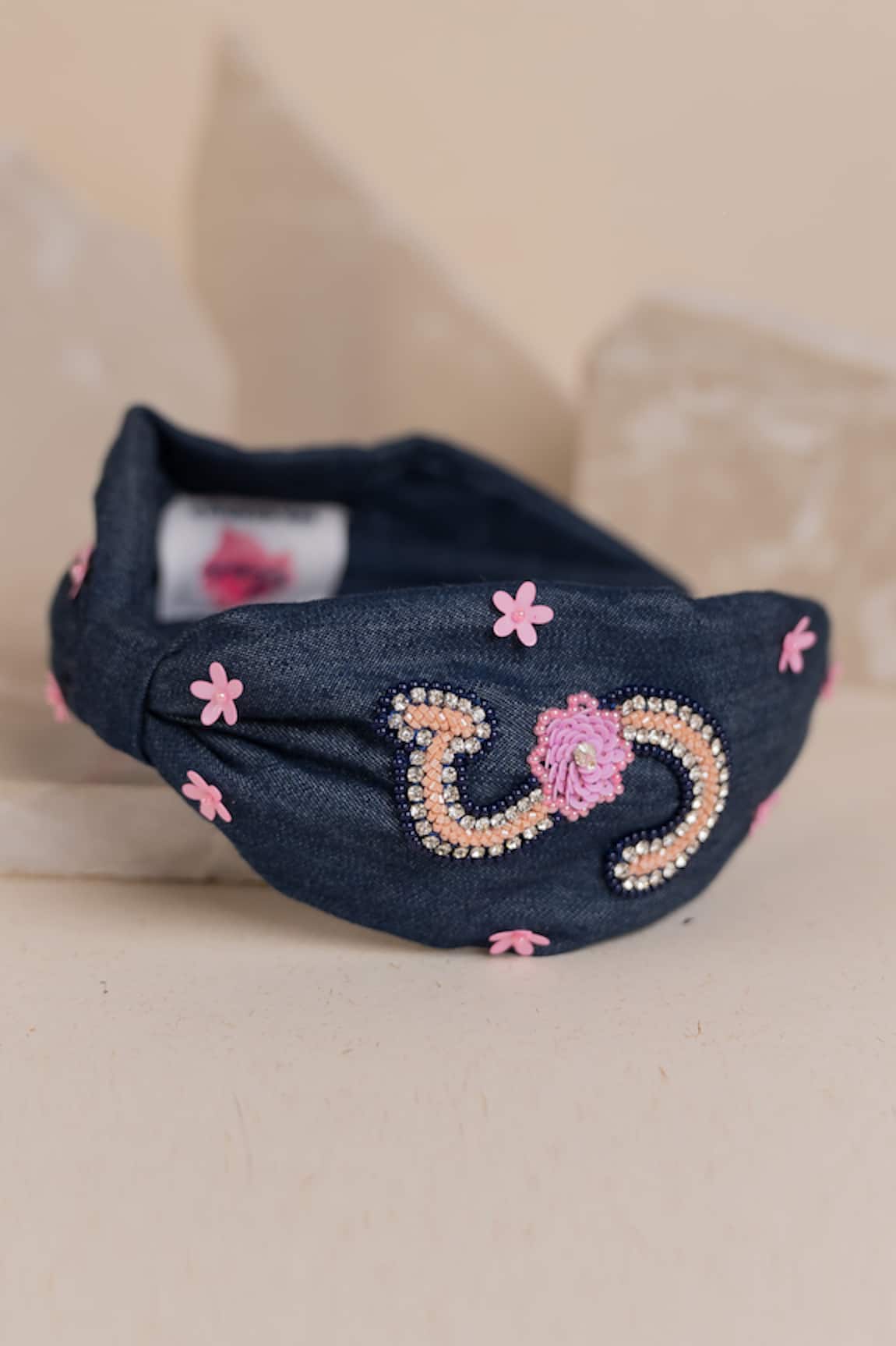 ELAA S - Initial & Flamingo Embroidered Headband