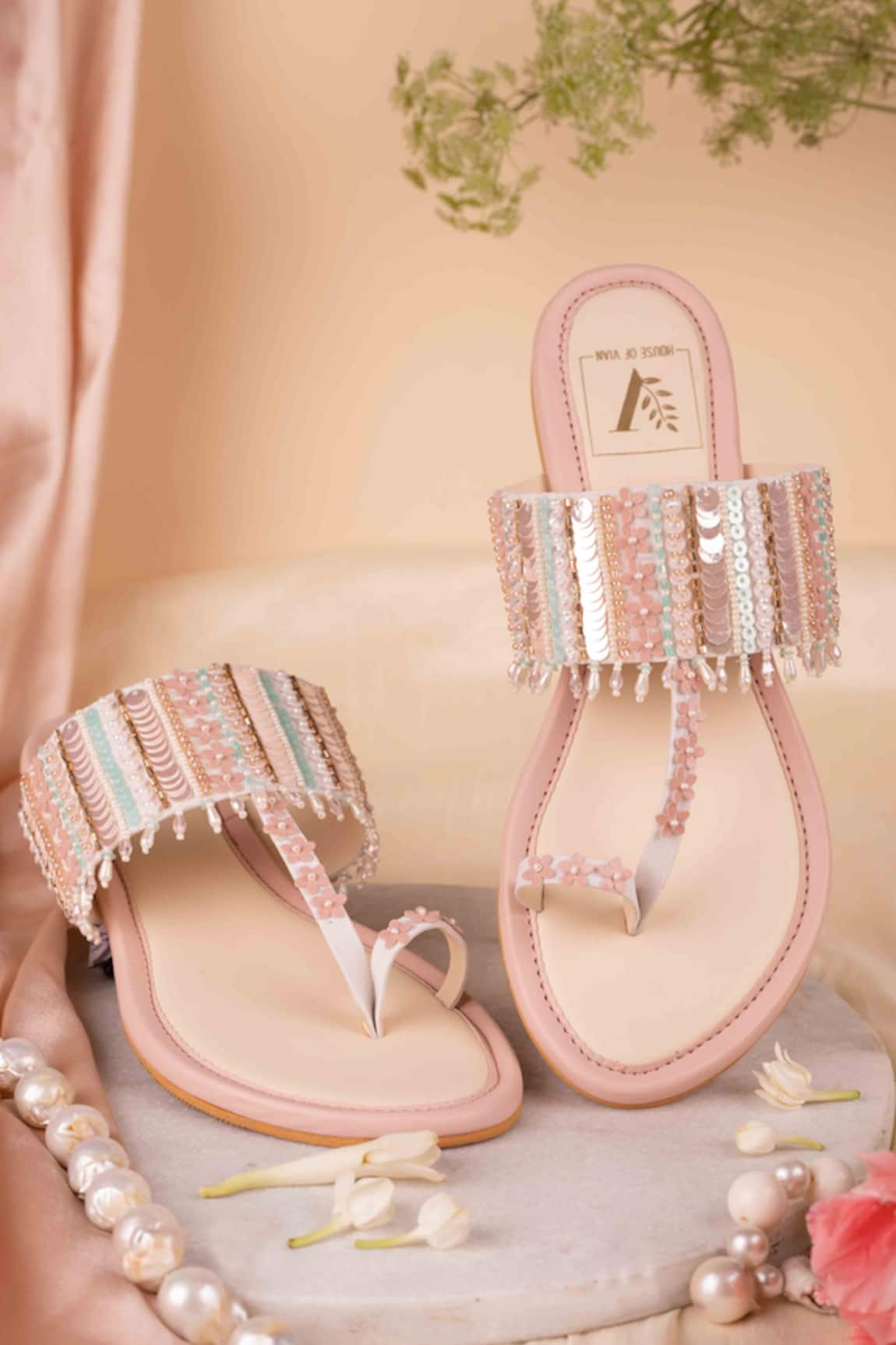 House Of Vian Shyla Embellished Kolhapuri Flats 