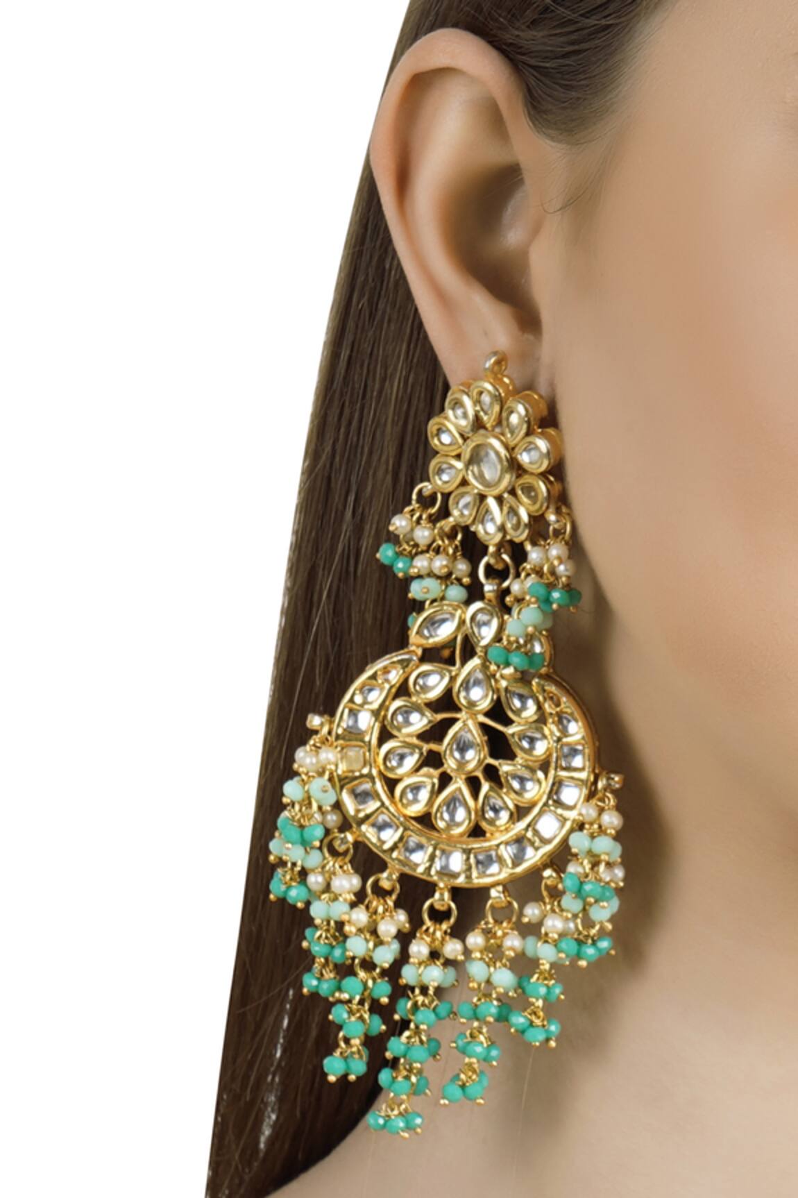ChhavI'S Jewels Kundan Danglers 