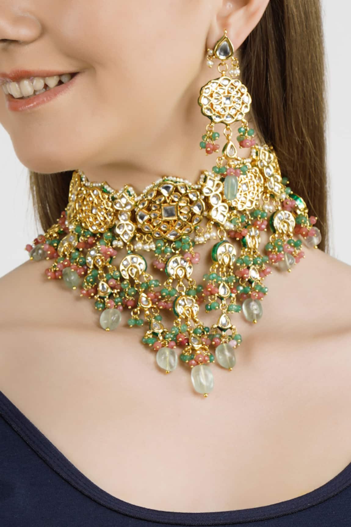 ChhavI'S Jewels Kundan Choker Set 