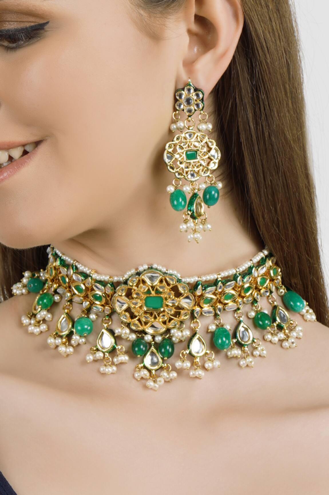 ChhavI'S Jewels Kundan Choker Set 