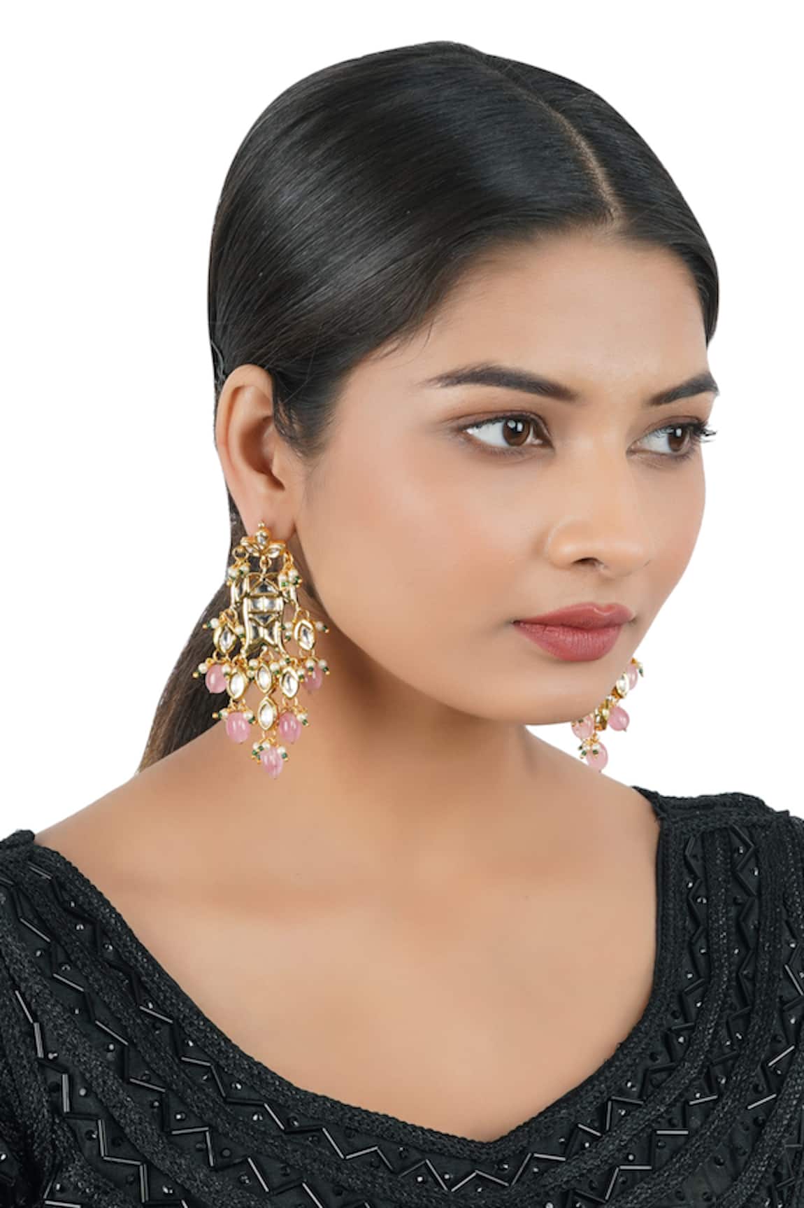ChhavI'S Jewels Bead Drop Dangler Earrings 