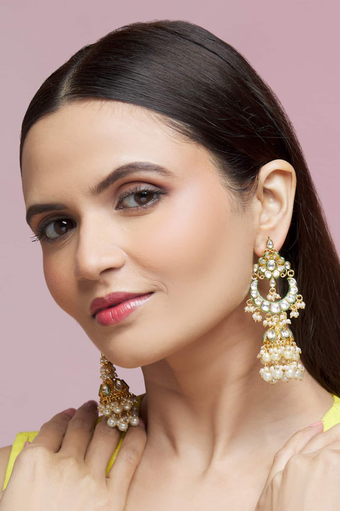 Chaotiq By Arti Pearl Embellished Jhumkas
