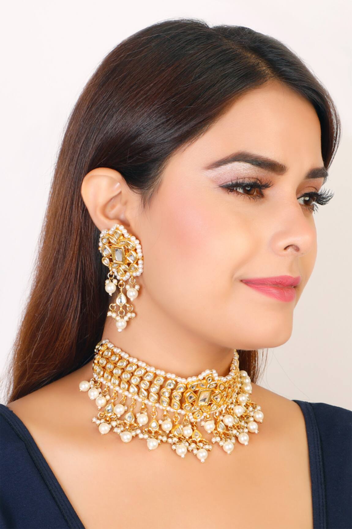 ChhavI'S Jewels Kundan Choker Set 