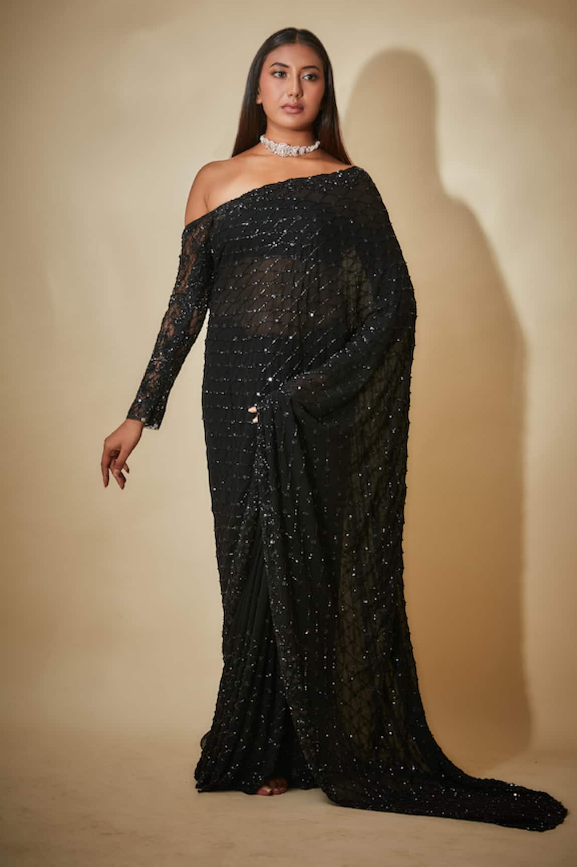 Premya By Manishii Hand Embroidered Saree With Blouse