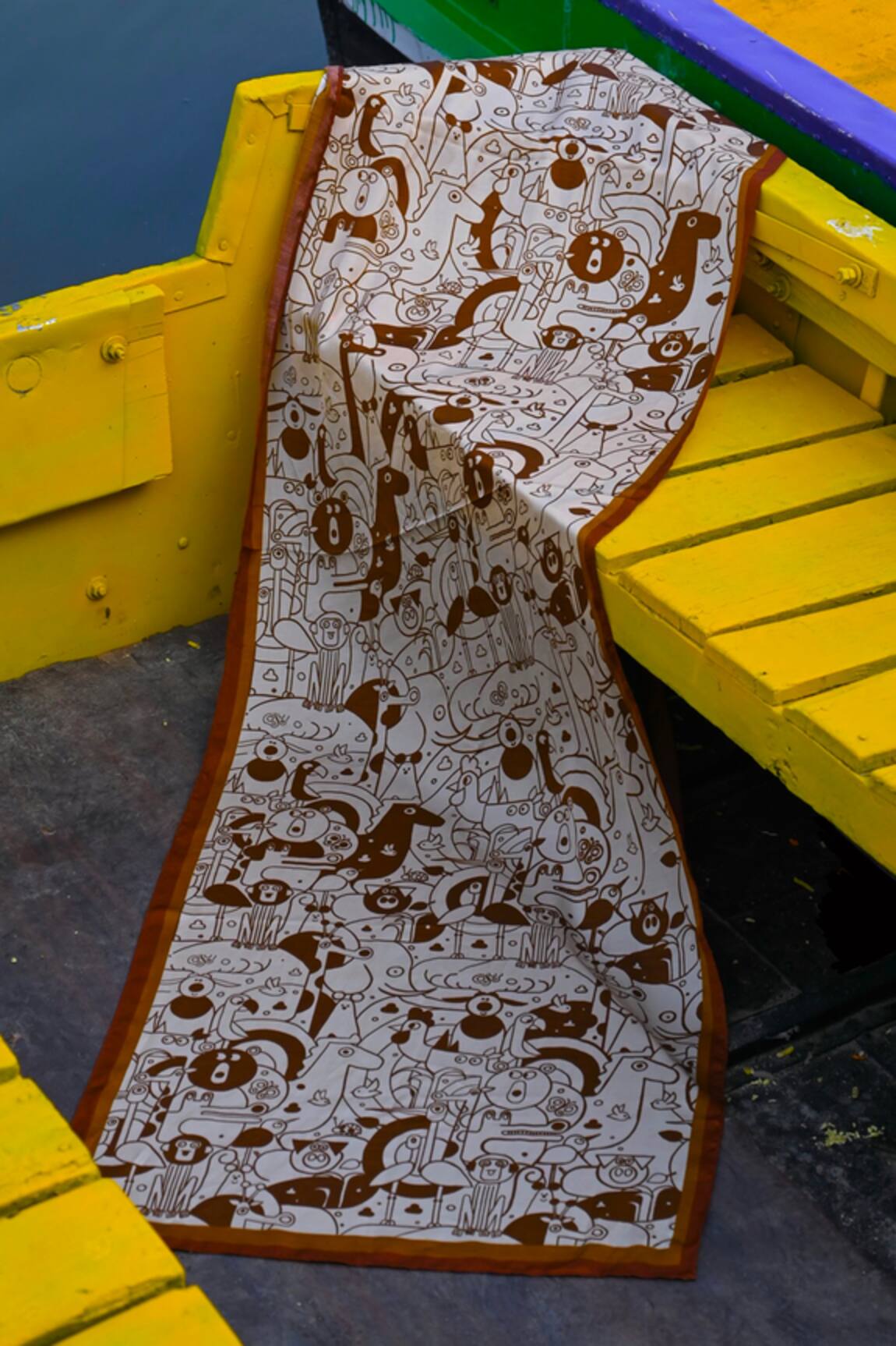 Mirkashi Coco Doodle Pattern Scarf