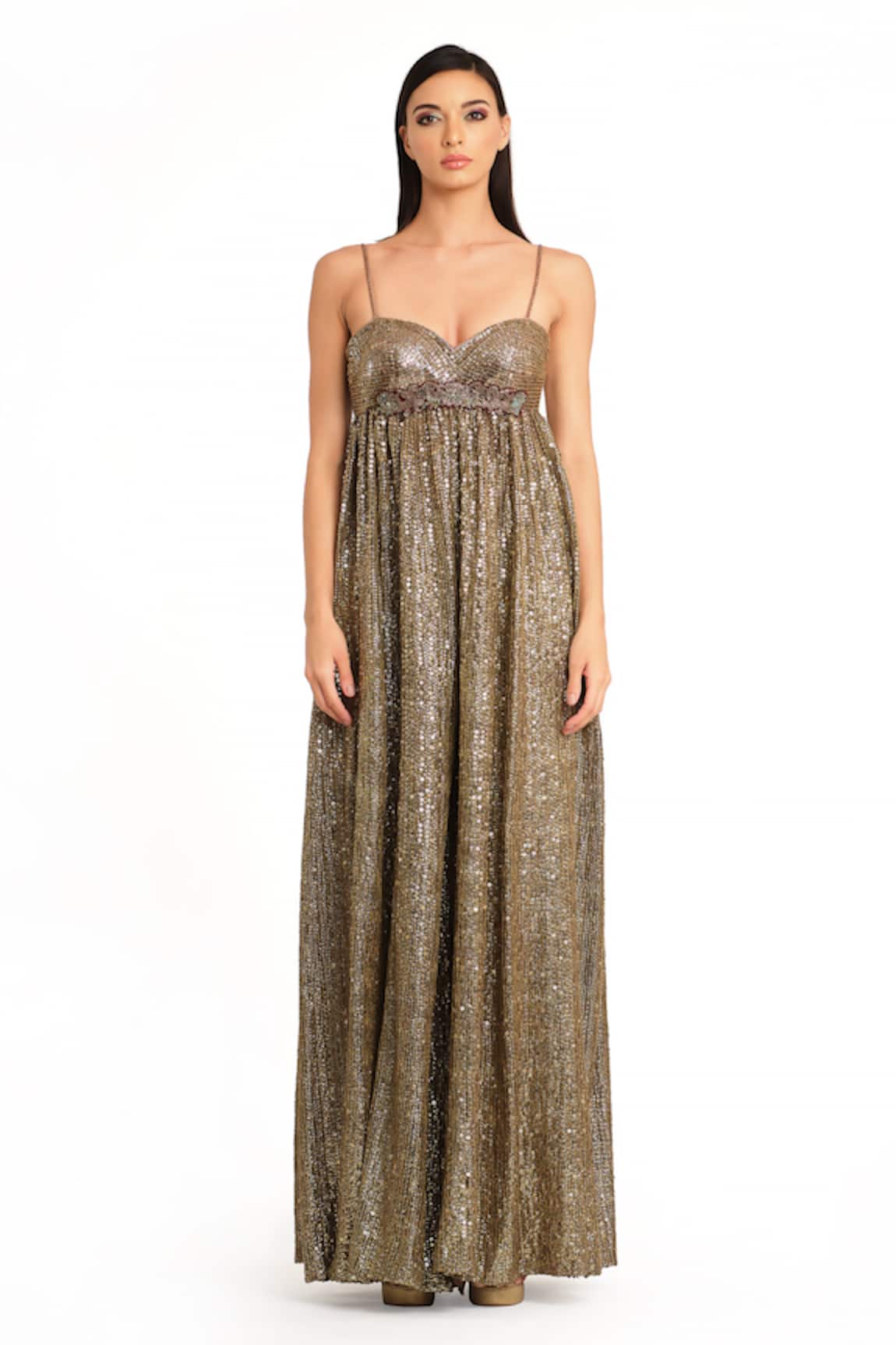 Rocky Star Metallic Sequin Embroidered Jumpsuit