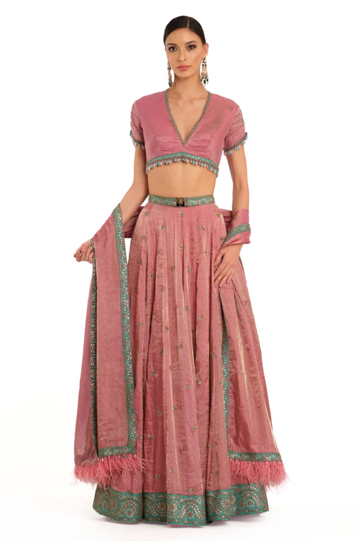 Rocky Star Sequin Placement Embroidered Lehenga Set