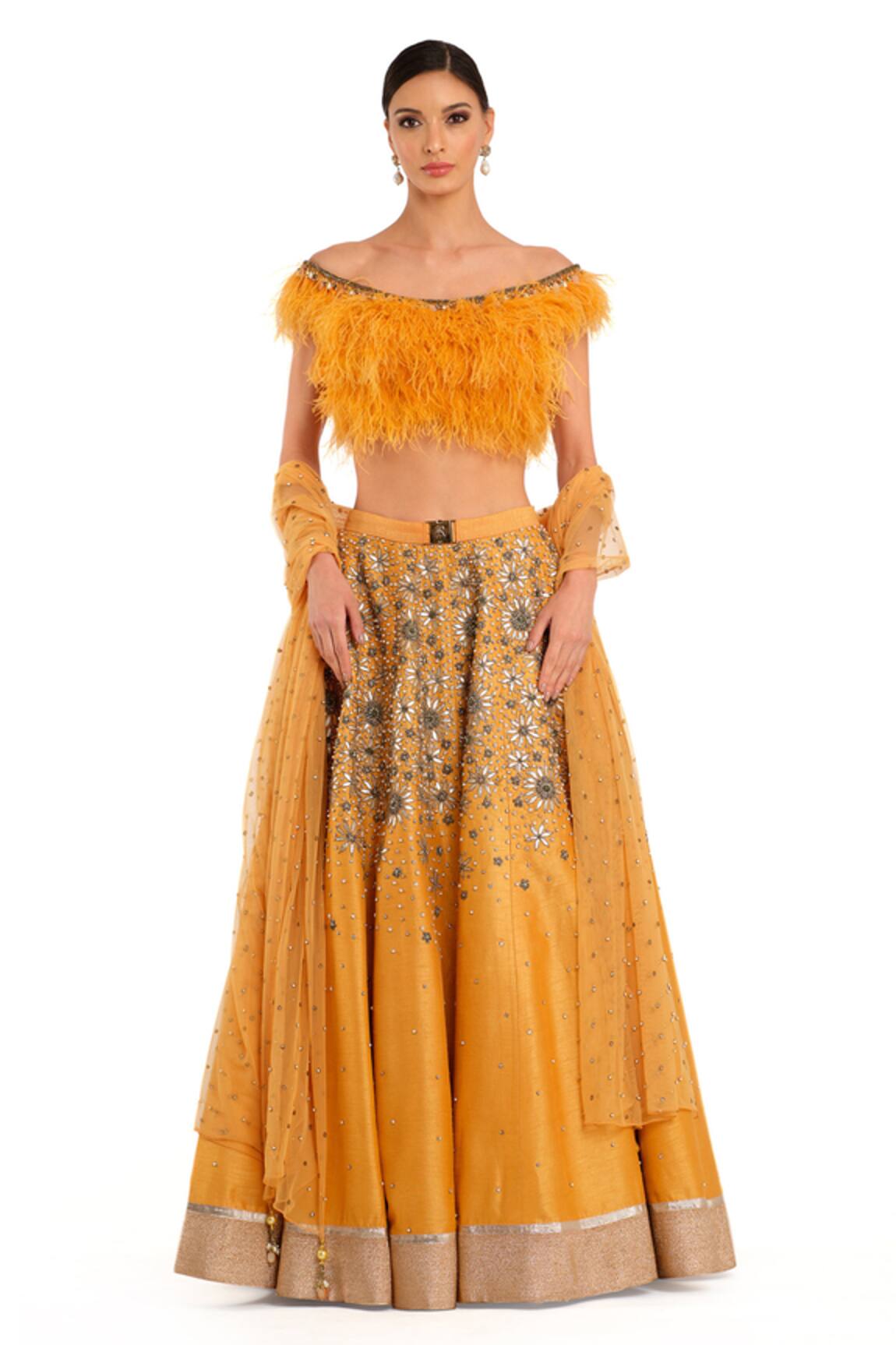 Rocky Star Floral Boota Embroidered Lehenga Set
