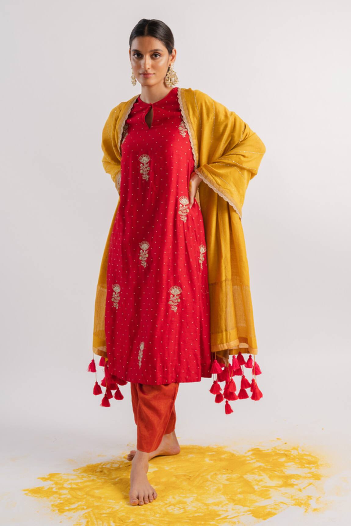 Tussah By Siddhi Shah Embroidered Kurta & Pant Set 