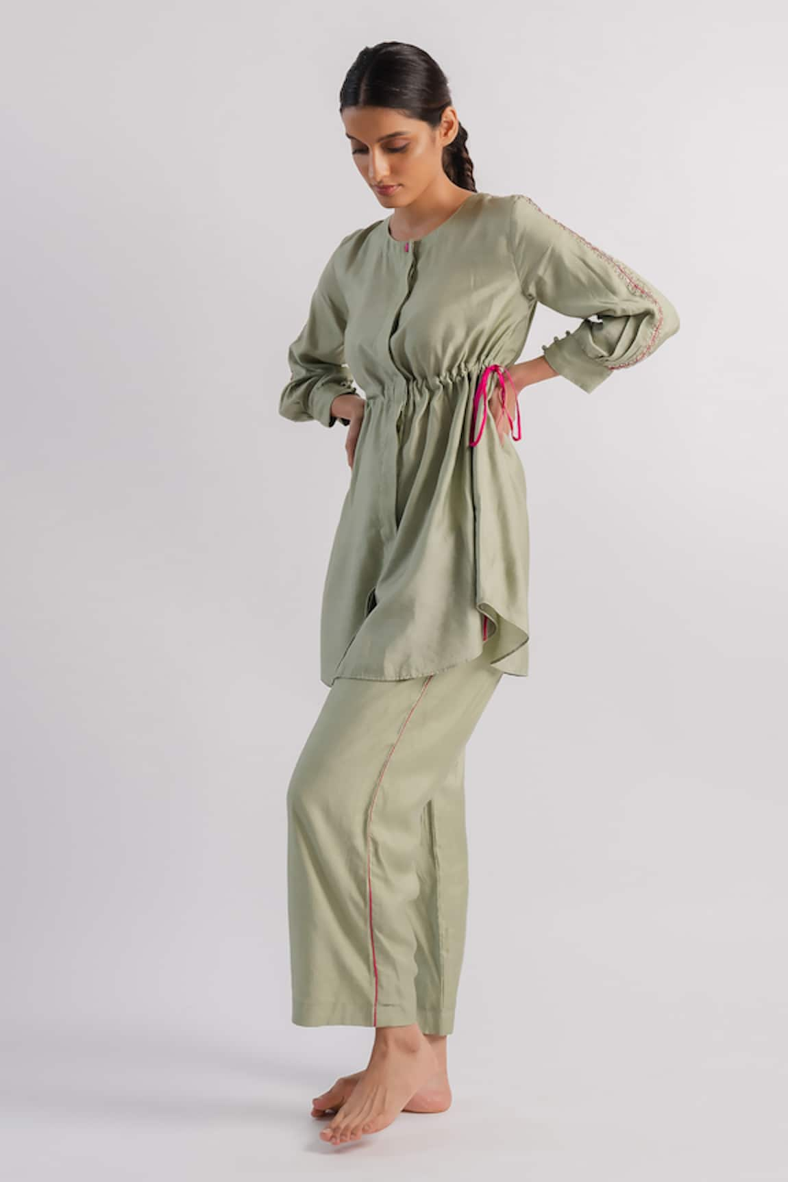 Tussah by Siddhi Shah Solid Kurta & Straight Pant Set