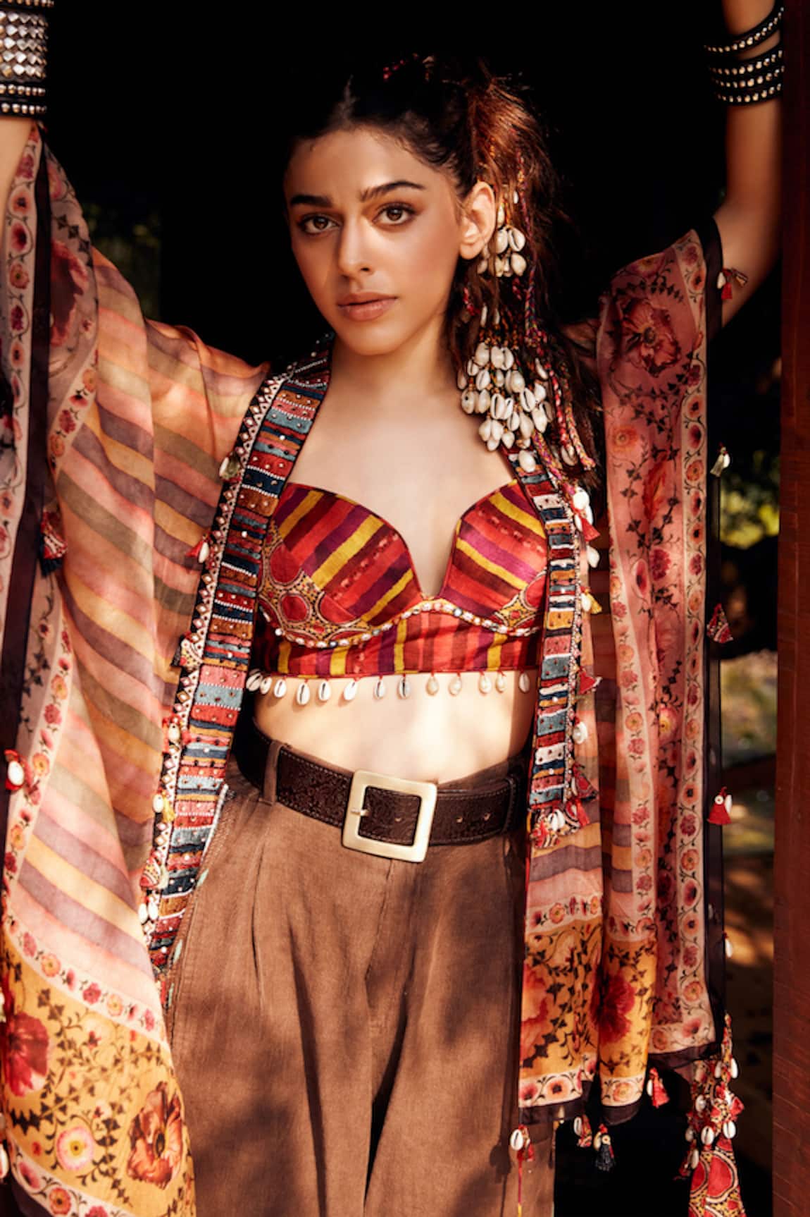 Aseem Kapoor Kama Striped Blouse 