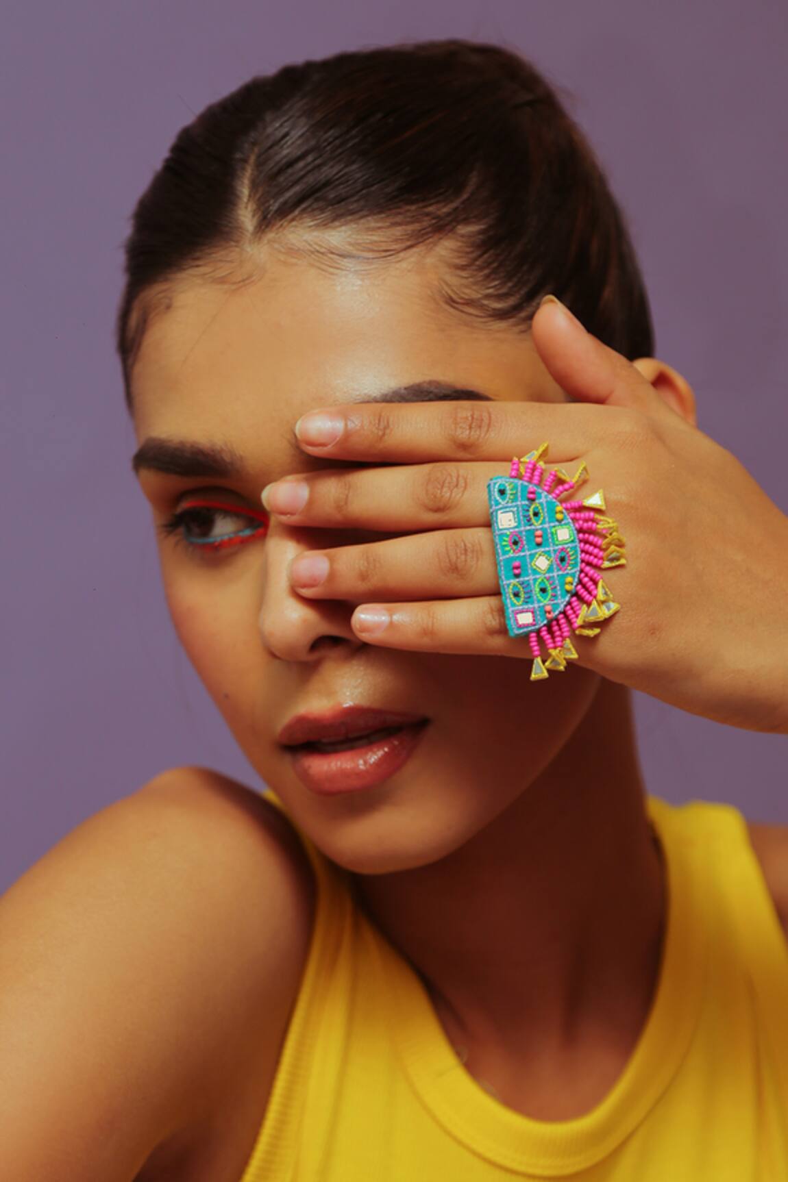 NakhreWaali Tassel Embellished Ring