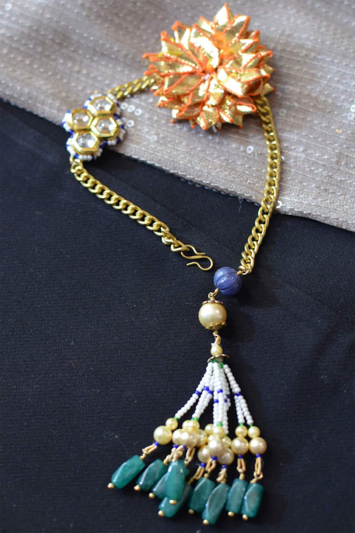 Heer-House Of Jewellery Gota & Polki Embellished Bracelet