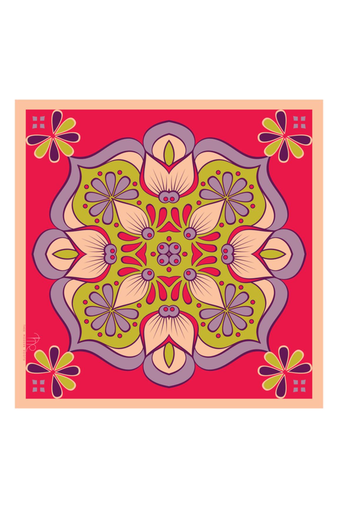 Thee Modern Roots Mandala Magic Cotton Scarf