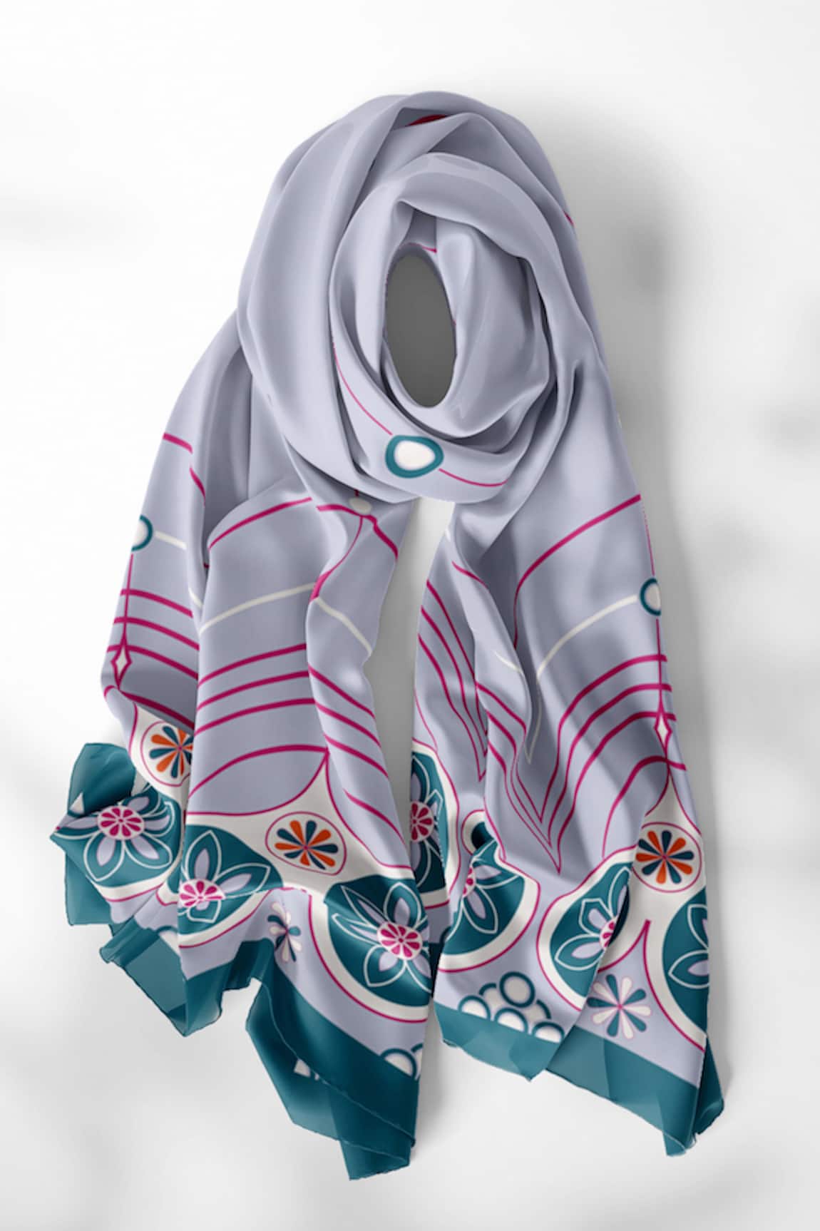 Thee Modern Roots Whimsical Hearts Printed Dupatta