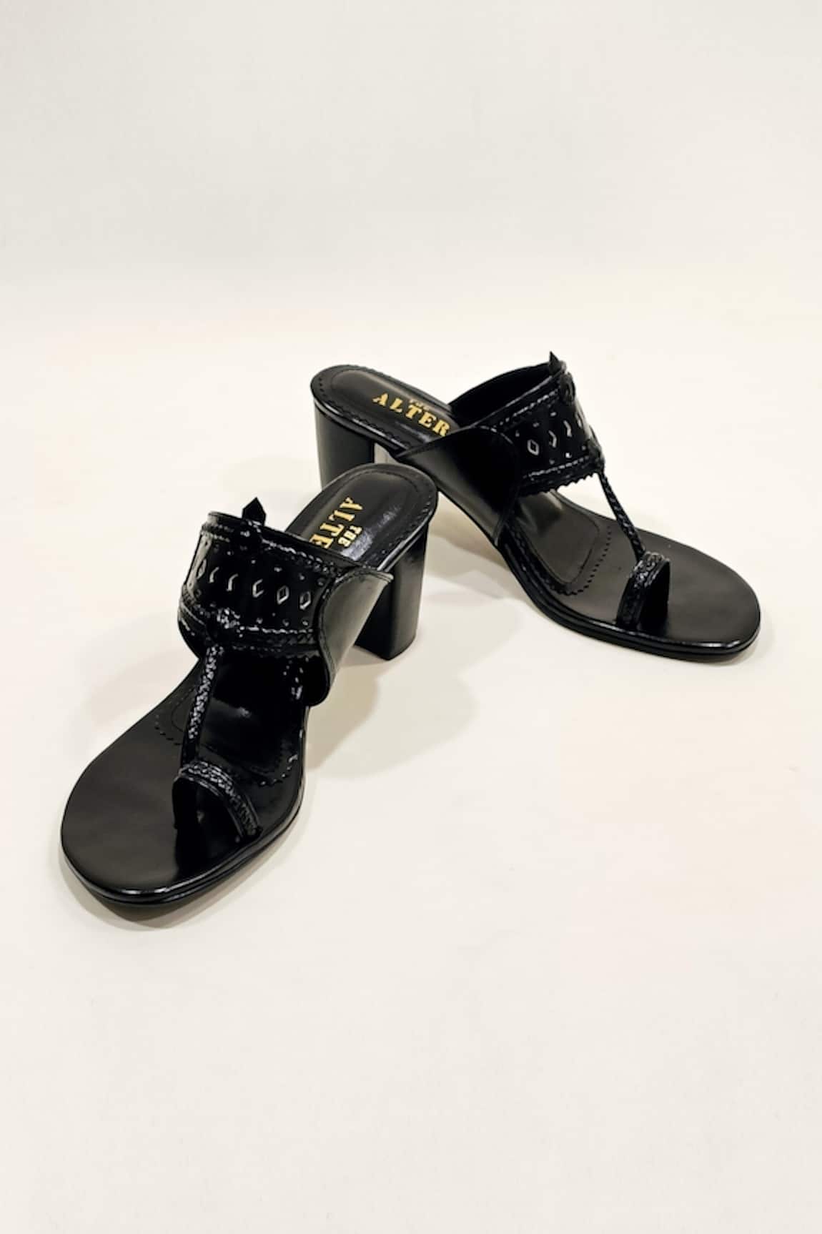The Alter Monochrome Kolhapuri Block Heels
