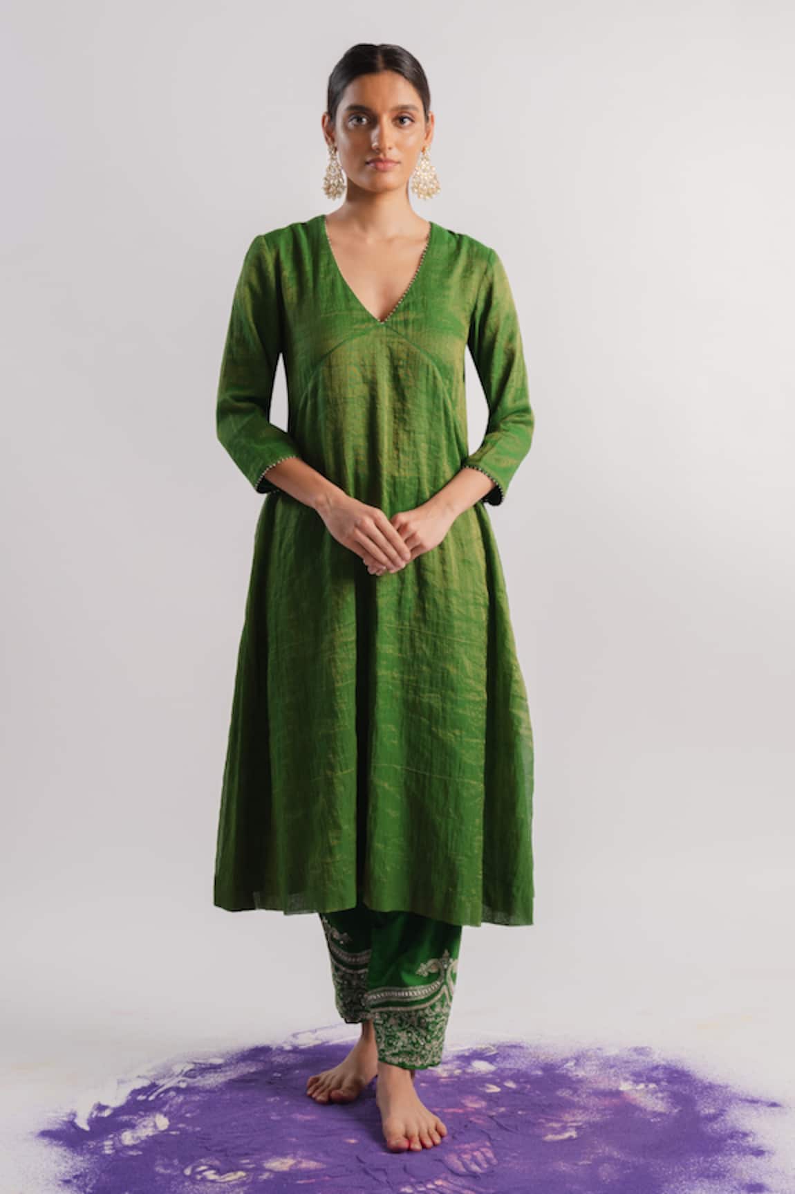 Tussah By Siddhi Shah Kurta & Hand Embroidered Salwar Set 