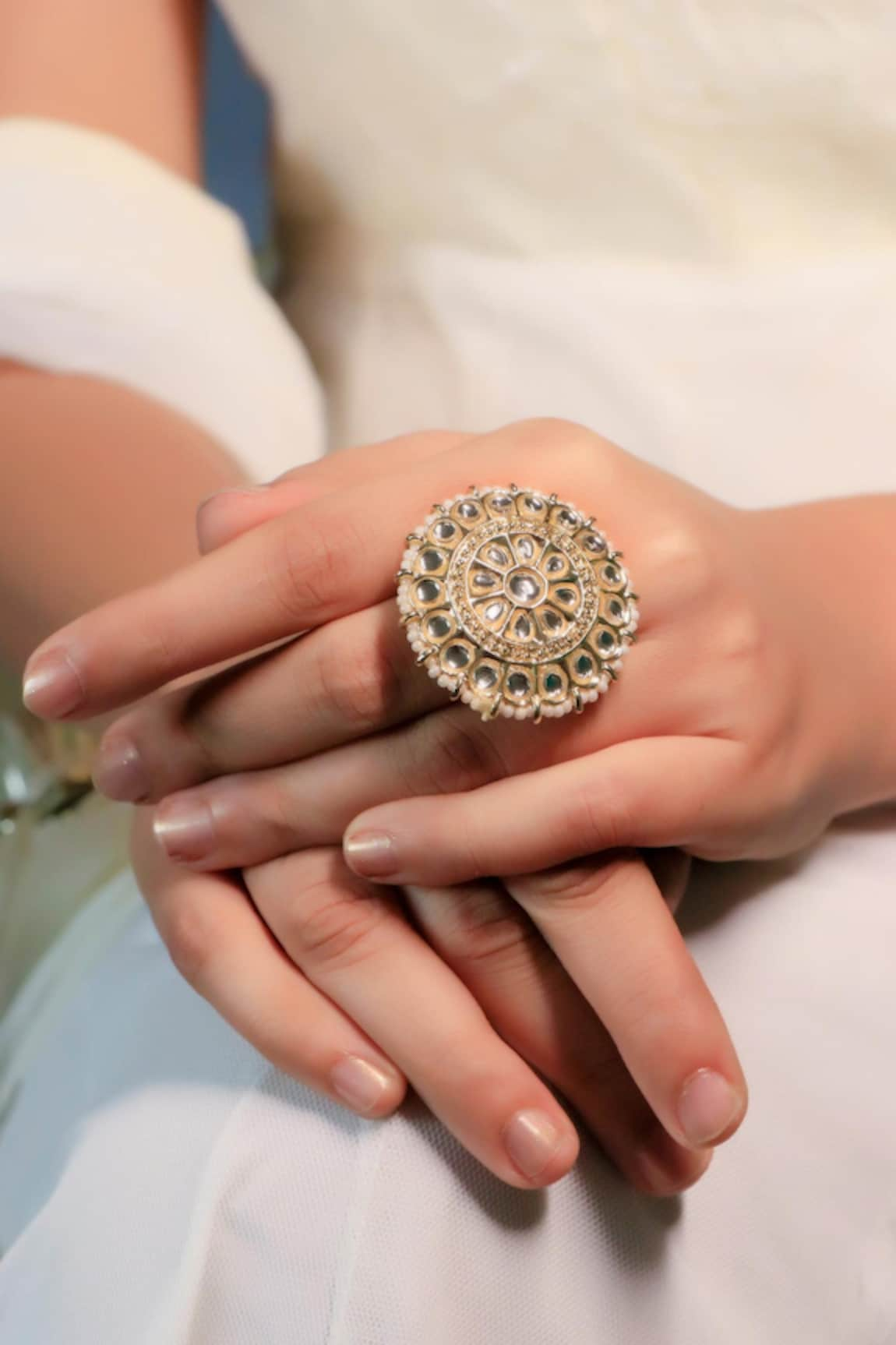 Ishhaara Kundan Stone Embellished Ring