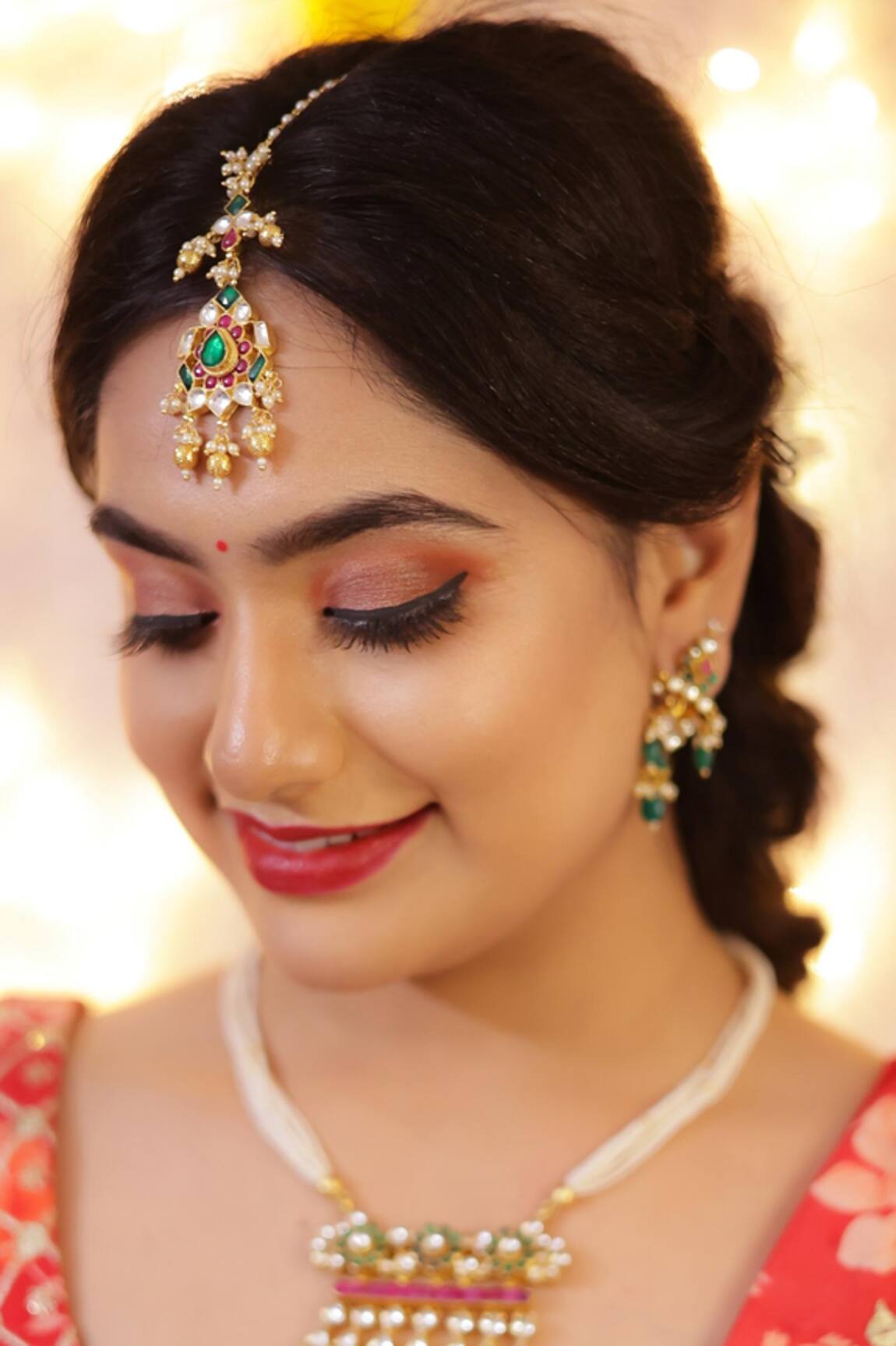 Ishhaara Bead Drop Maangtikka