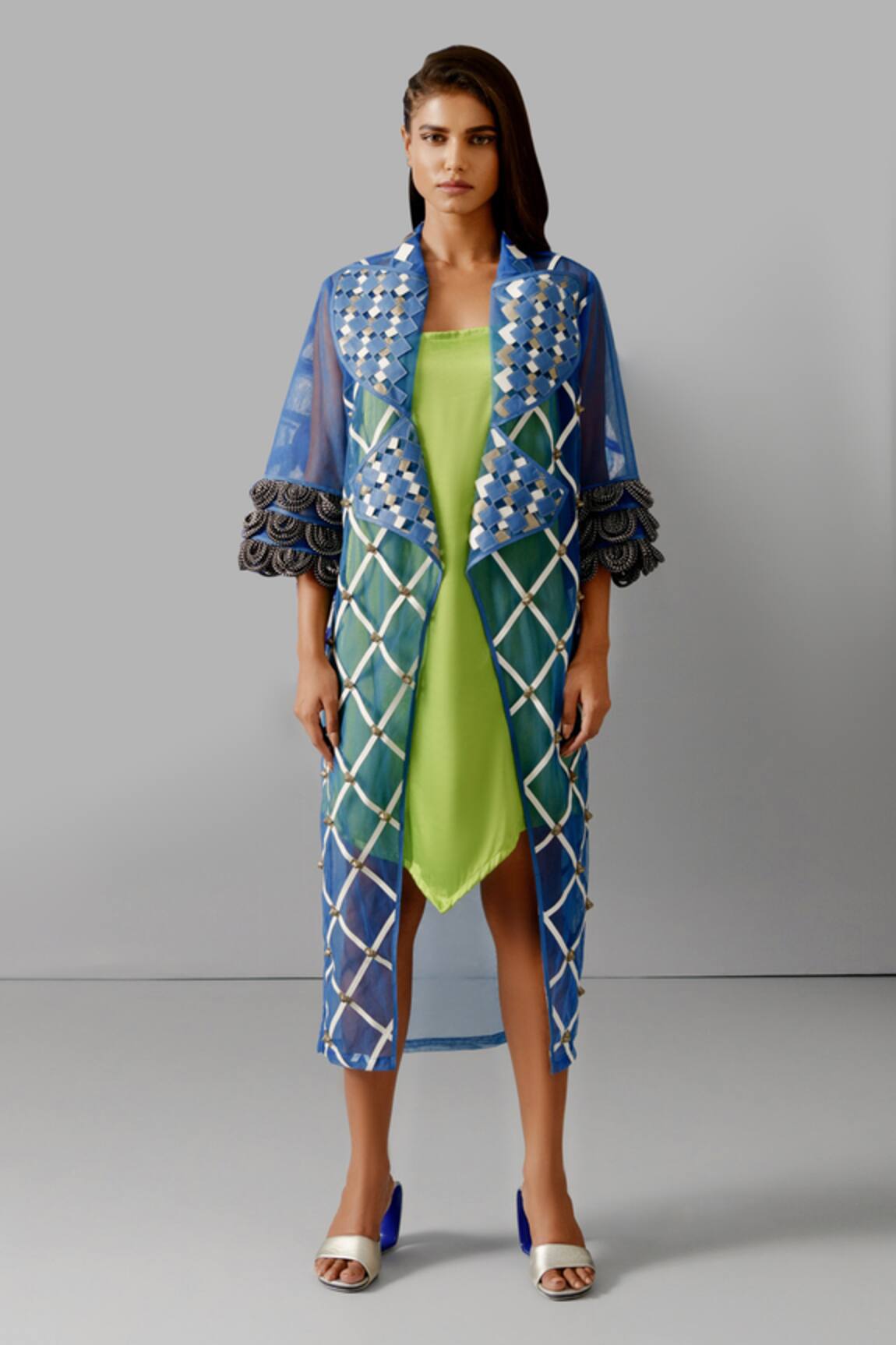 Devina Juneja Camouflage Knot Kimono