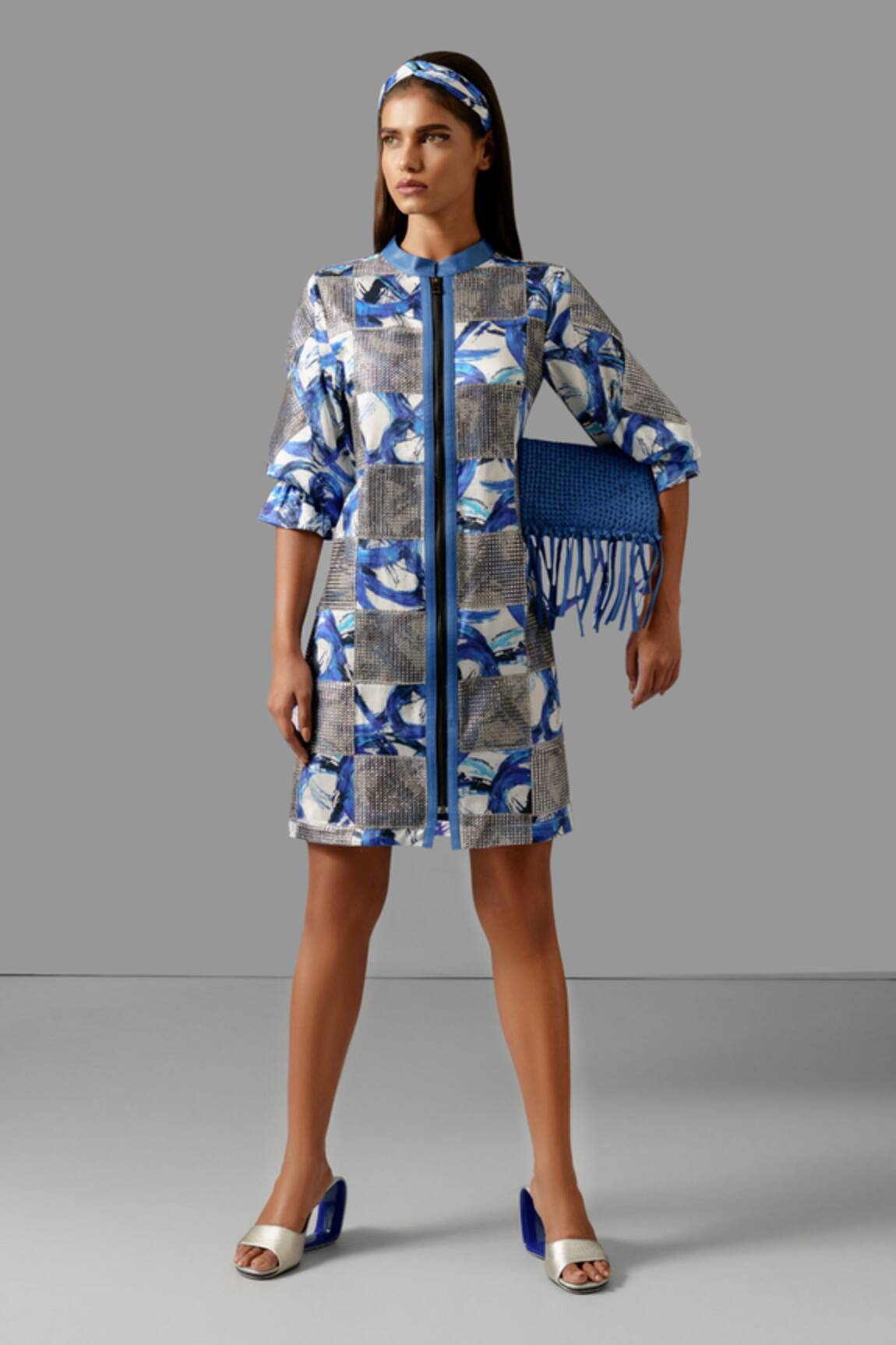 Devina Juneja Camouflage Sequins Dress