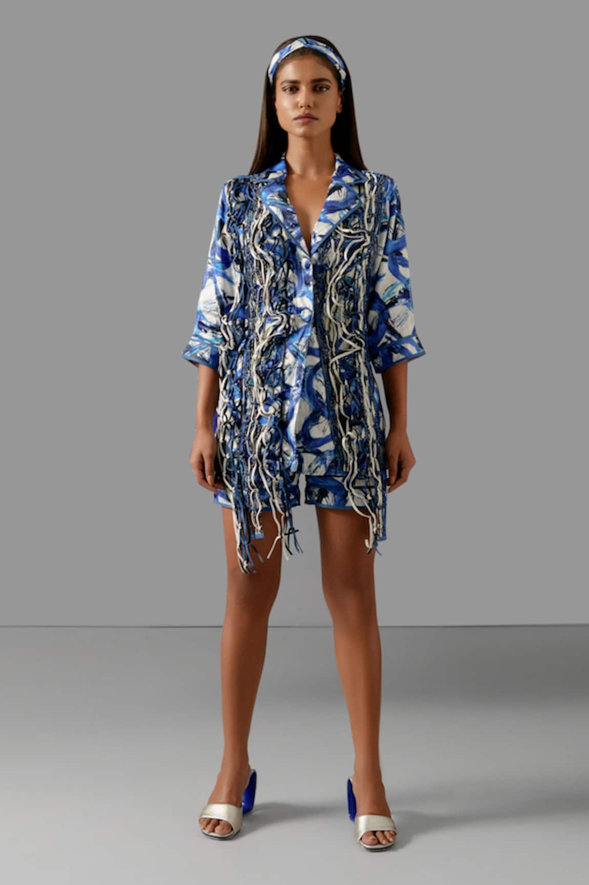 Devina Juneja Camouflage Tassel Blazer