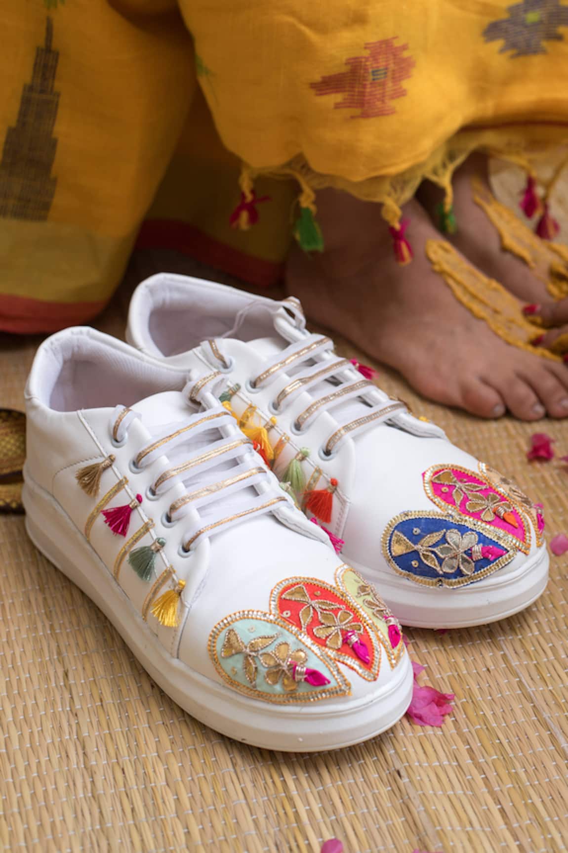 The Saree Sneakers Gota Embroidered Sneakers