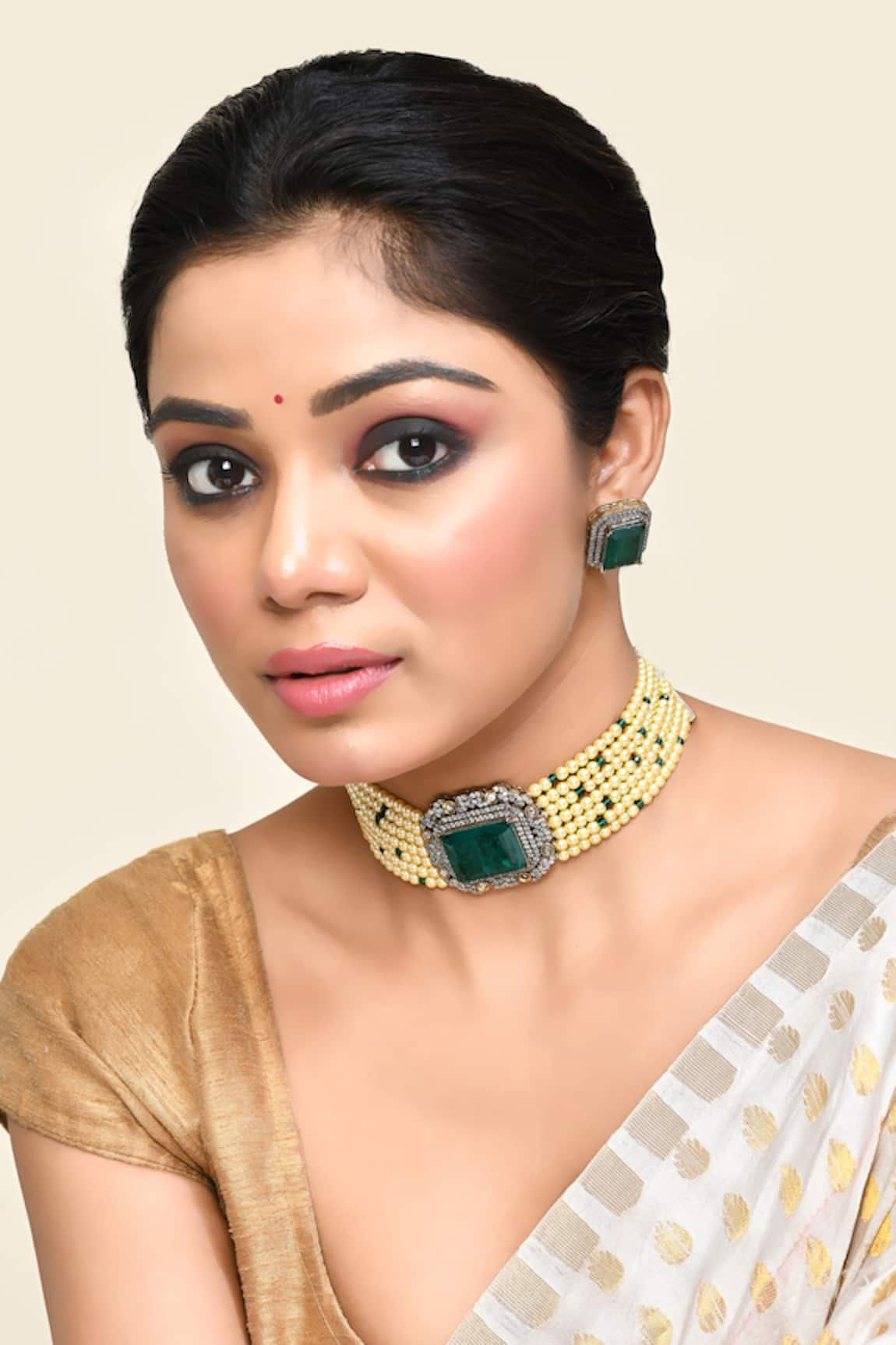 Kohar By Kanika Victorian Stone Embellished Choker Set