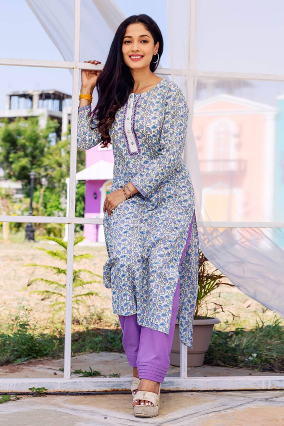 Missprint Qiraat Hand Block Printed Kurta & Pant Set