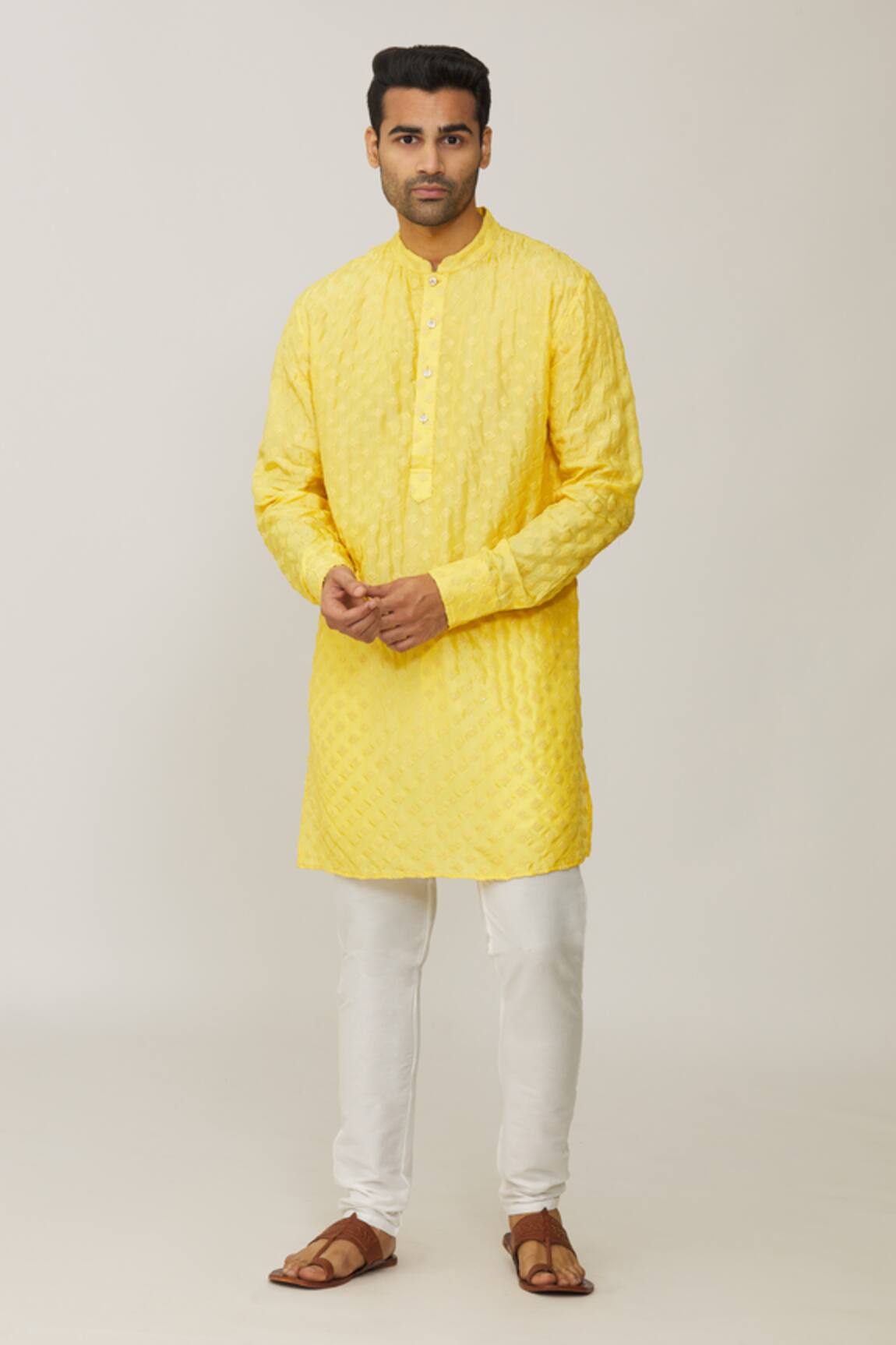 Spring Break Geometric Embroidered Kurta Set