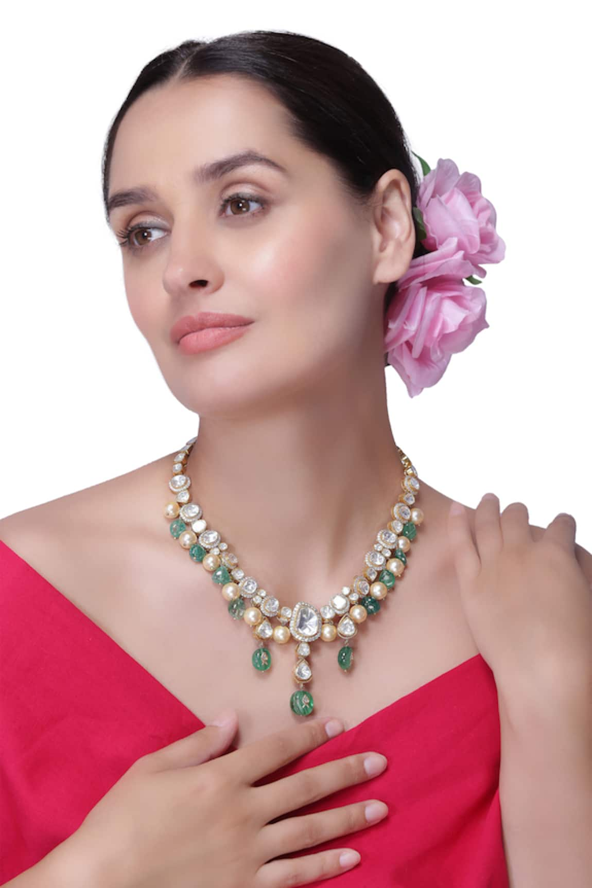 Vinanti Manji Designer Jewellery Stone Embellished Necklace